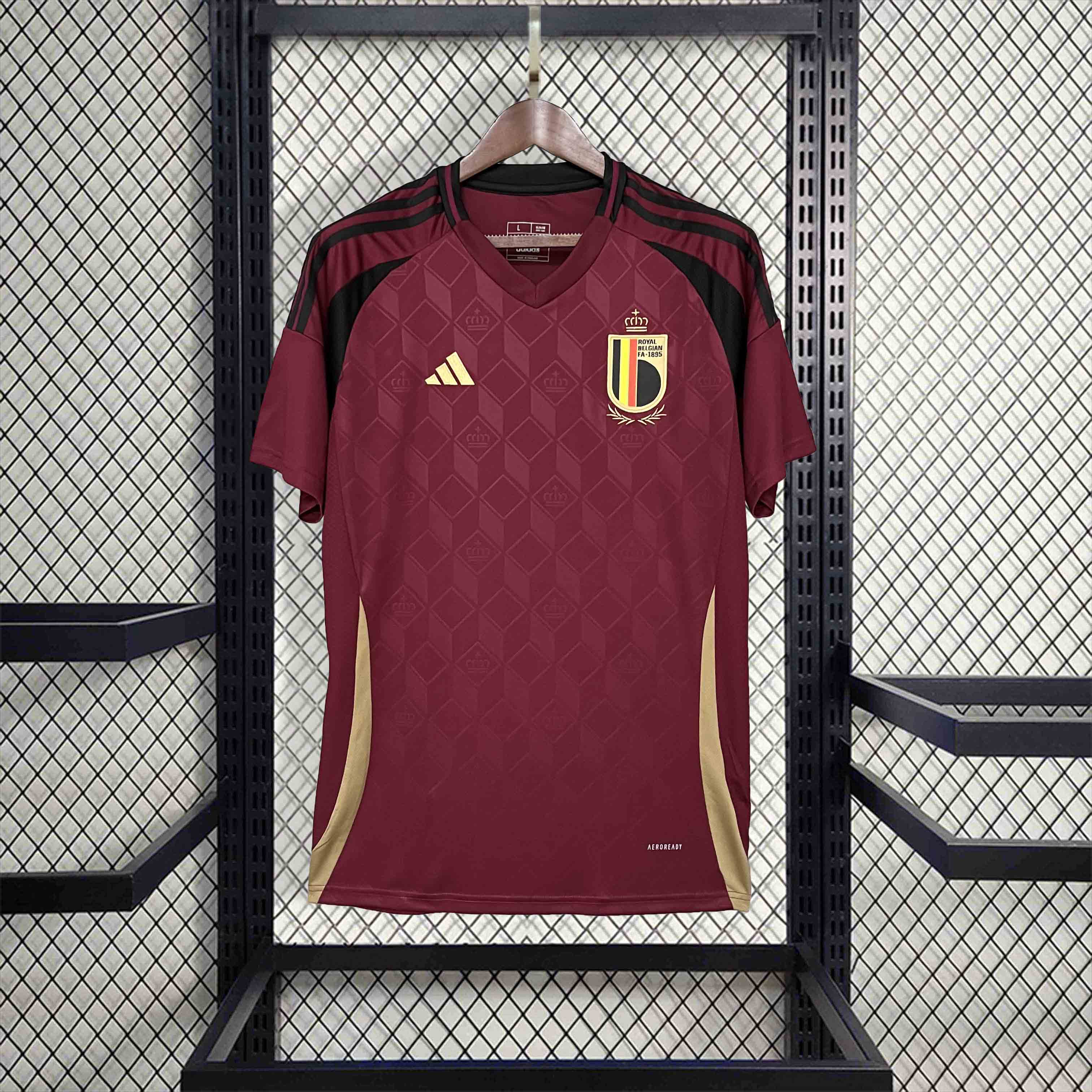 unitedfutballjersey-Belgium 2024 Home Stadium Jersey - Fans Version