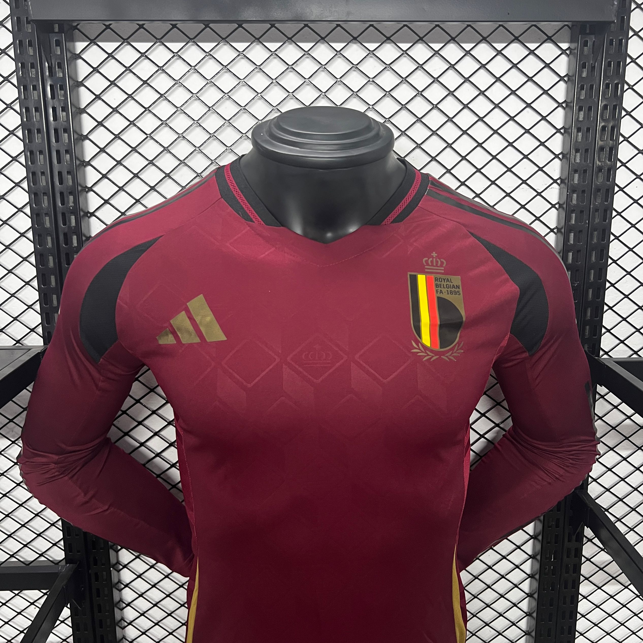 ManixJersey.com | Belgium 2024 Home Stadium Long Sleeve Jersey - Player Version -Customize Name, Number and Patch | Worldwide Shipping