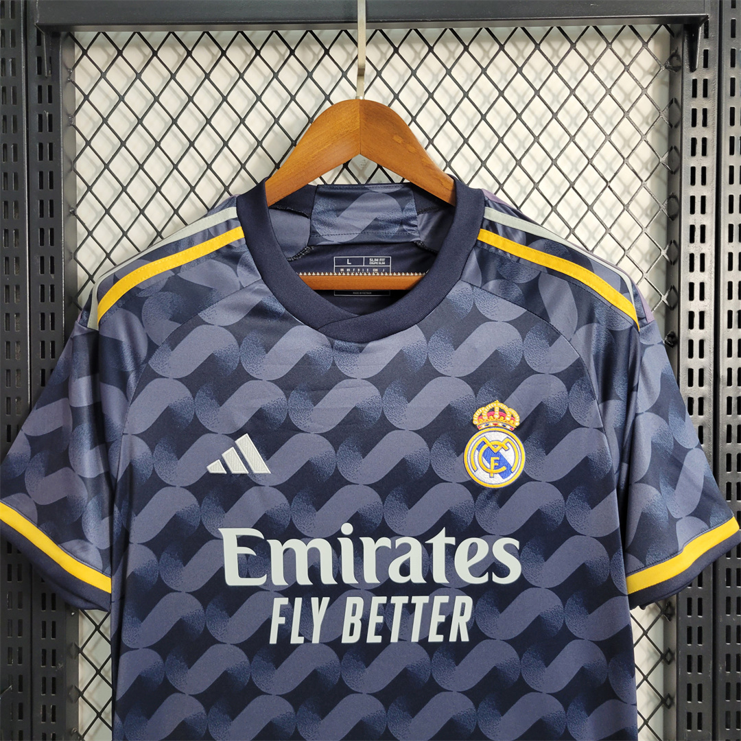 ManixJersey.com | Real Madrid 23/24 Away Blue Jersey - Fans Version -Customize Name, Number and Patch | Worldwide Shipping