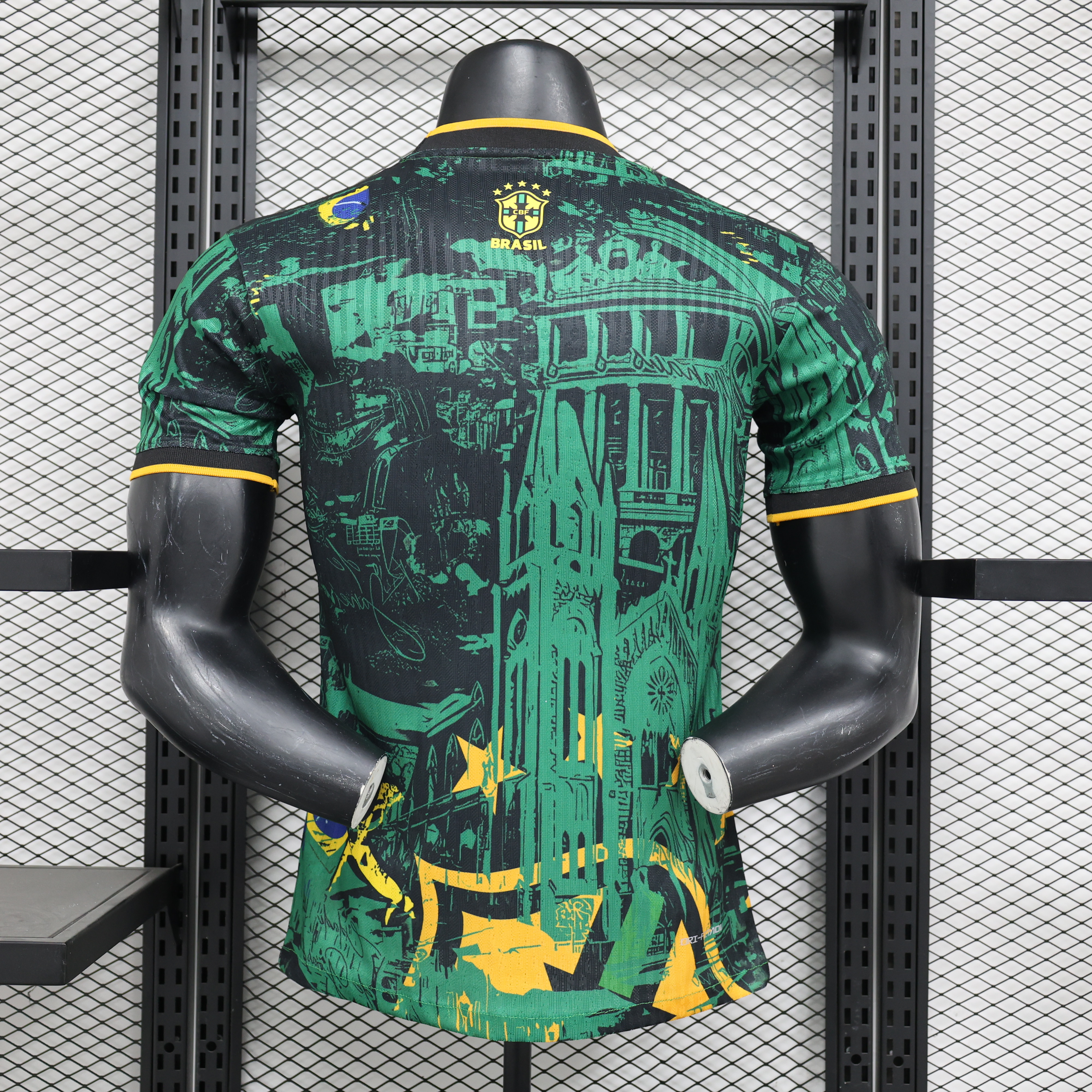 SIUjerseys-Brazil 2024 Black and Green Church Jersey - Player Version