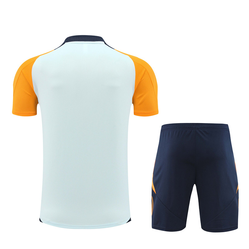 ManixJersey.com | Real Madrid 24-25 Short-Sleeve Training Kids Kit - Light Blue -Customize Name, Number and Patch | Worldwide Shipping