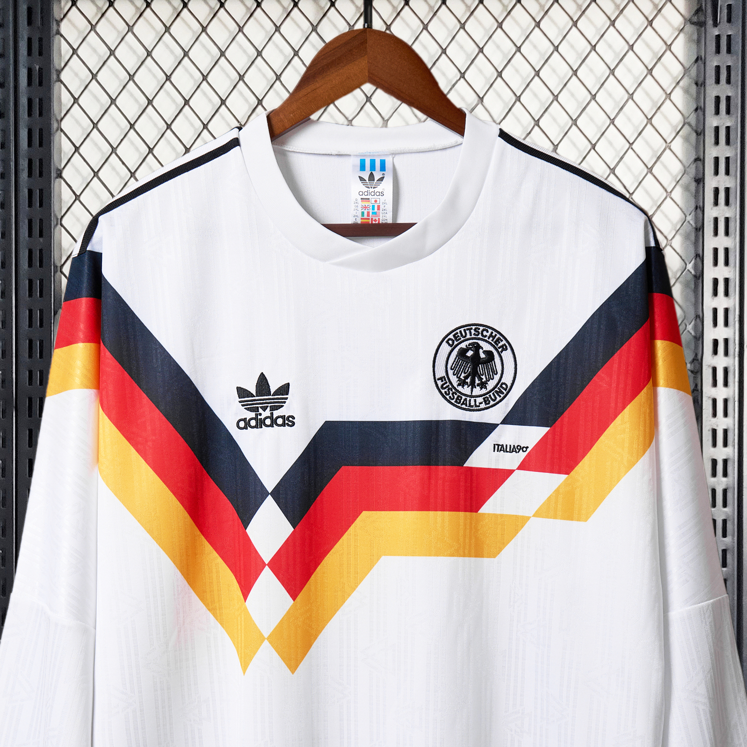 Retro Germany 1990 Home Long Sleeve Jersey:football jersey mysite: unitedjerseyfootball 邓江浪:football