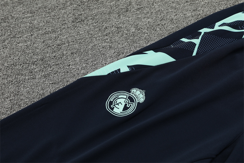 JerseysGala.com | Real Madrid 24-25 Long Sleeve Training Set - Light Green -Customize Name, Number and Patch | Worldwide Shipping