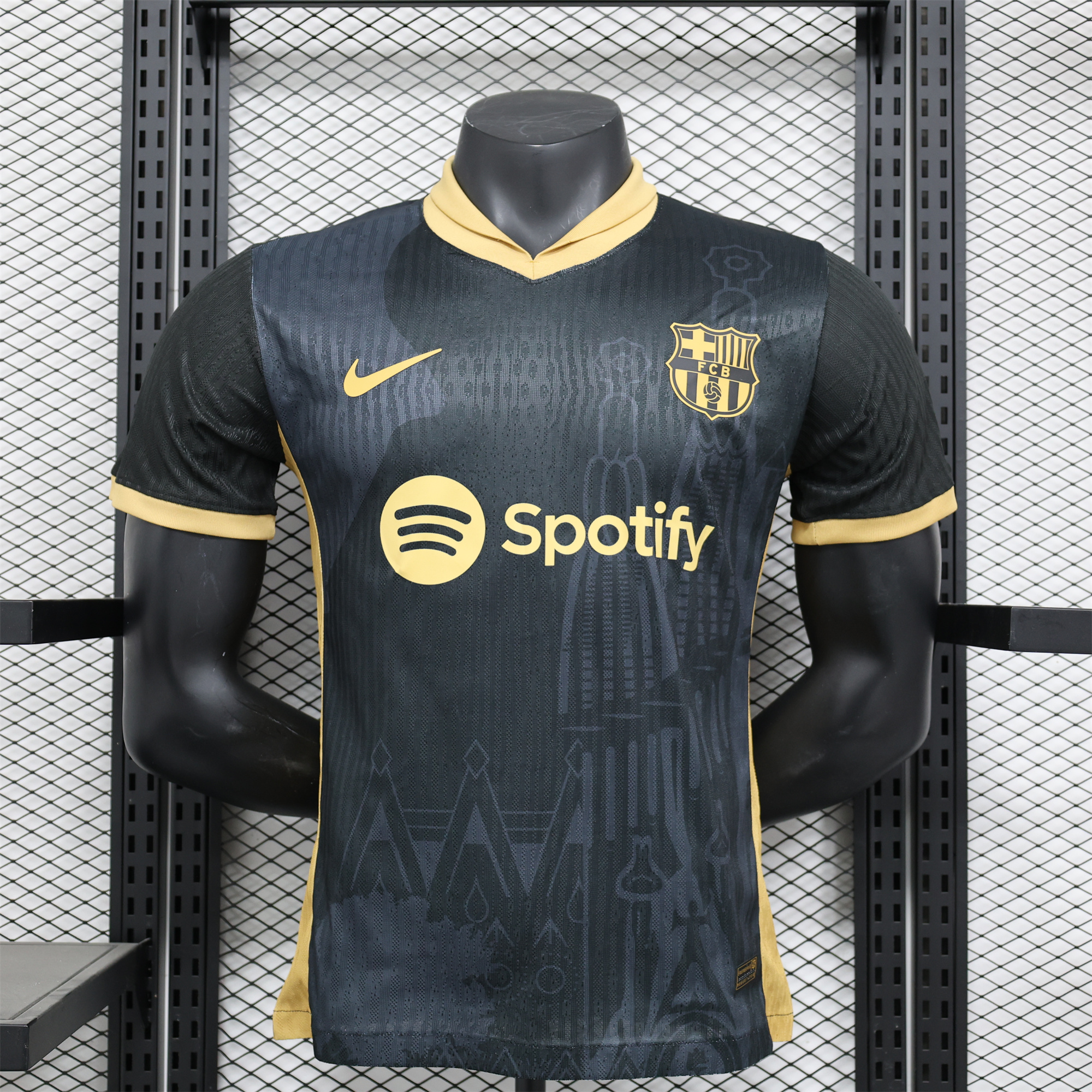 ManixJersey.com | Barcelona 24-25 Black Gold Special Edition Jersey - Player Version -Customize Name, Number and Patch | Worldwide Shipping