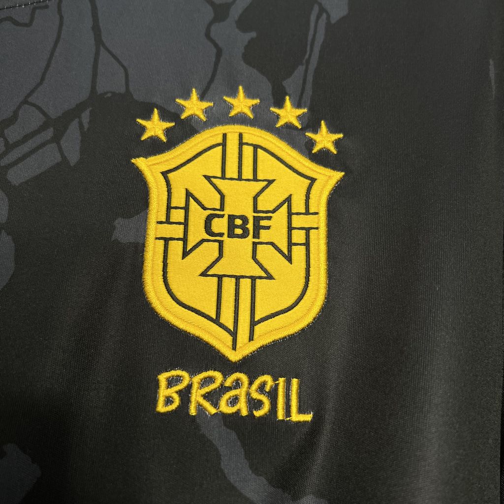 UltraTrikot-Brazil 2024 Black Christ the Redeemer Statue Jersey - Fans Version