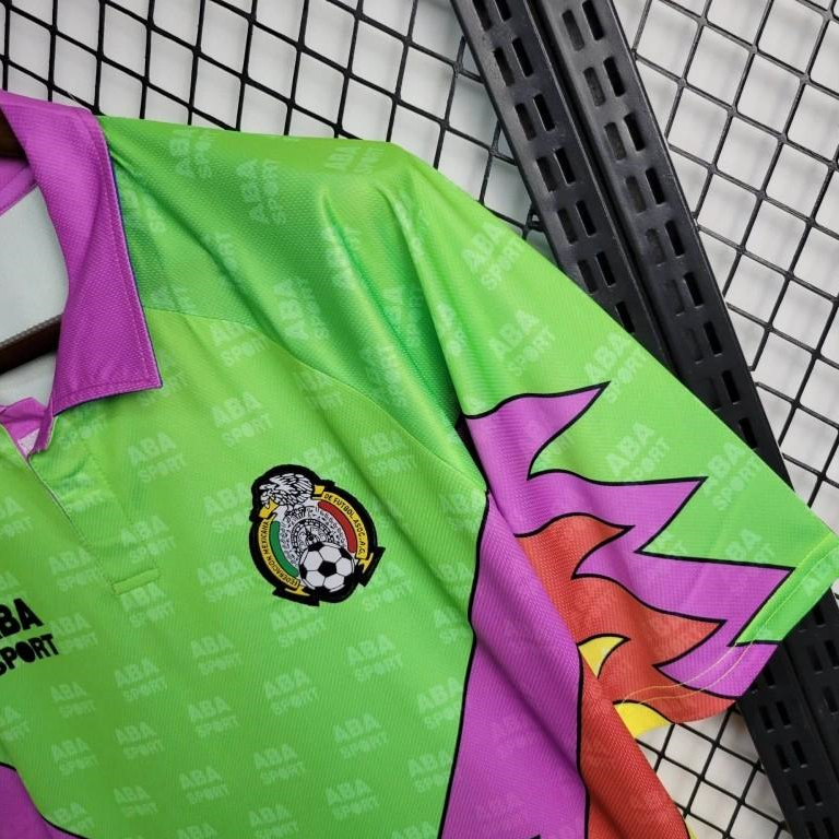 ManixJersey.com | Retro Mexico 1994 Goalkeeper Green Jersey -Customize Name, Number and Patch | Worldwide Shipping