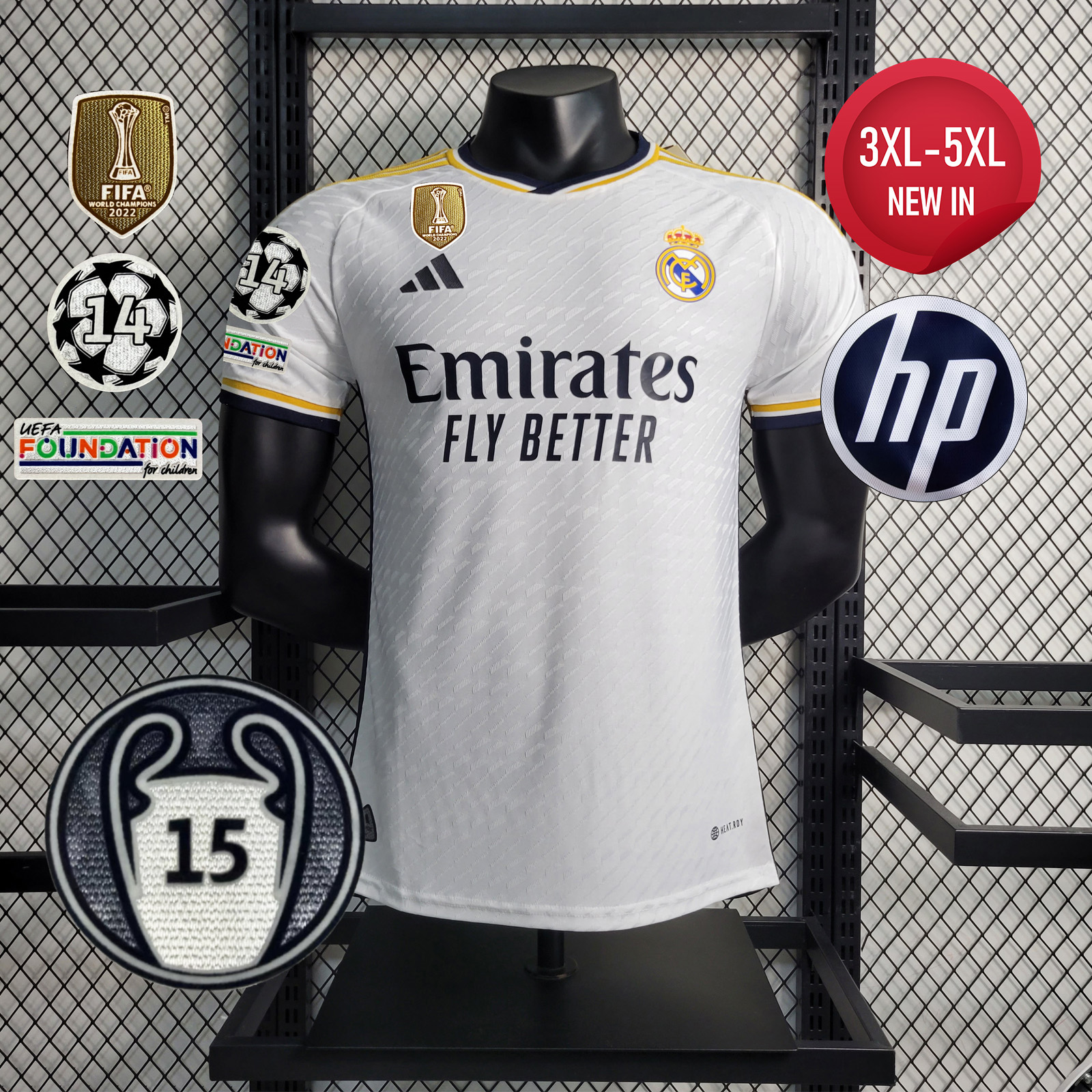 JerseysGala.com | Real Madrid 23-24 Home Stadium Jersey - Player Version -Customize Name, Number and Patch | Worldwide Shipping