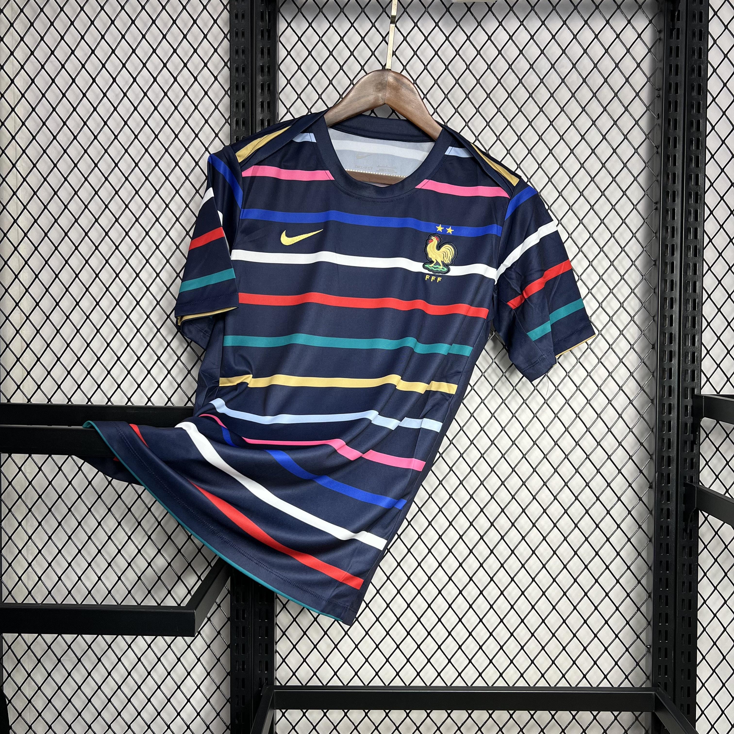 ManixJersey.com | France 24-25 Pre-match Training Jersey - Fans Version -Customize Name, Number and Patch | Worldwide Shipping