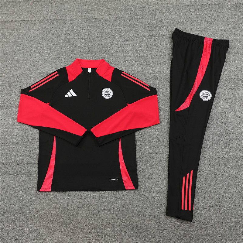 JerseysGala.com | Bayern Munich 24-25 Long Sleeve Training Set - Black -Customize Name, Number and Patch | Worldwide Shipping