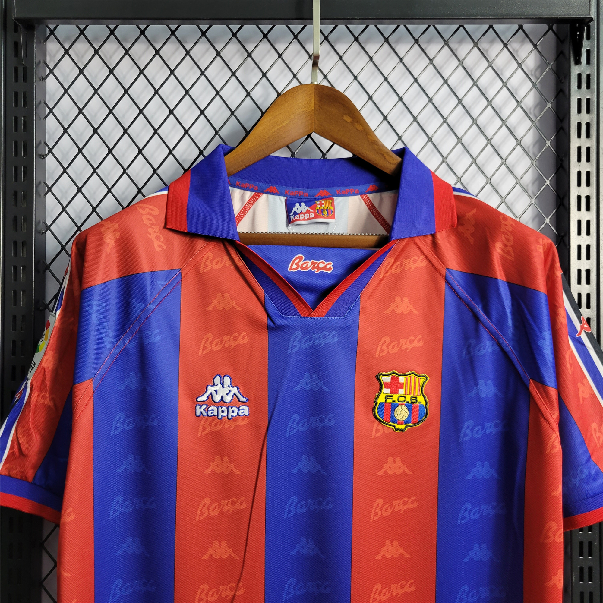 SIUjerseys-Retro Barcelona 96-97 Home Stadium Jersey