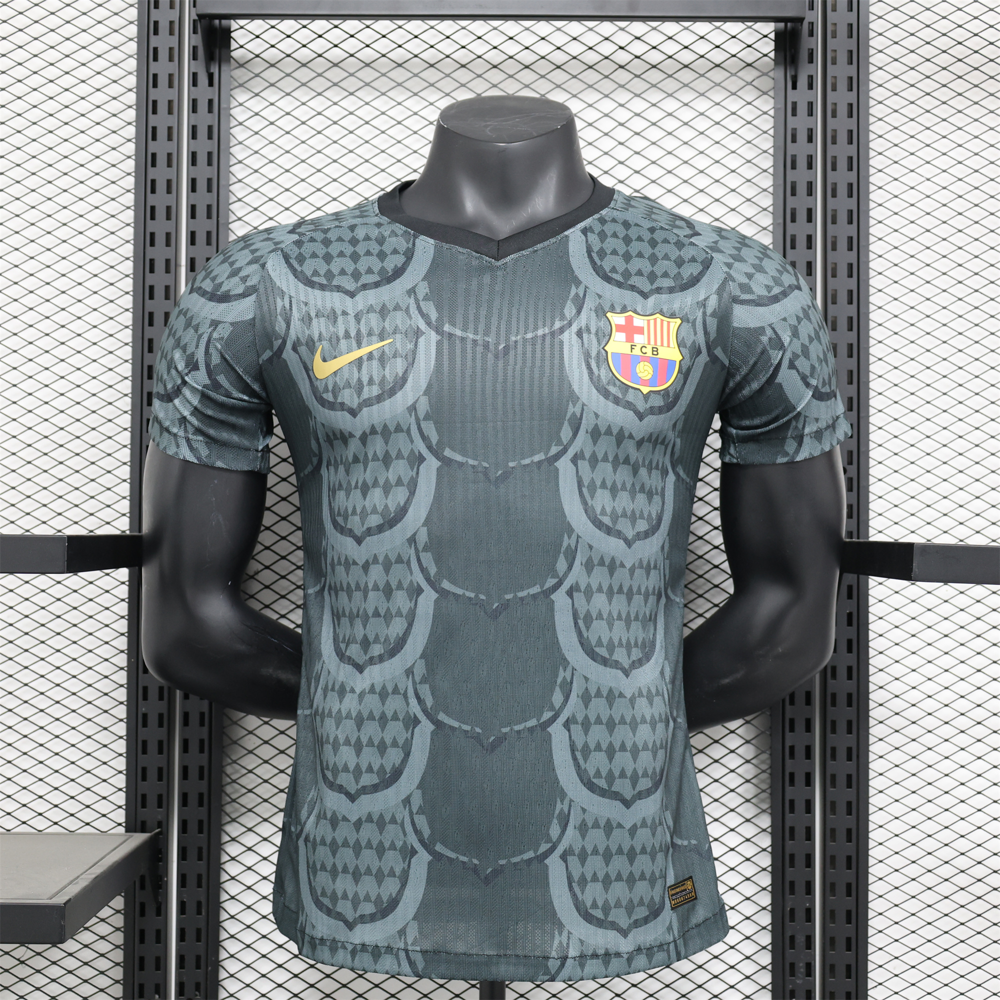 unitedfutballjersey-Barcelona 24-25 Gray Scales Texture Special Edition Jersey - Player Version