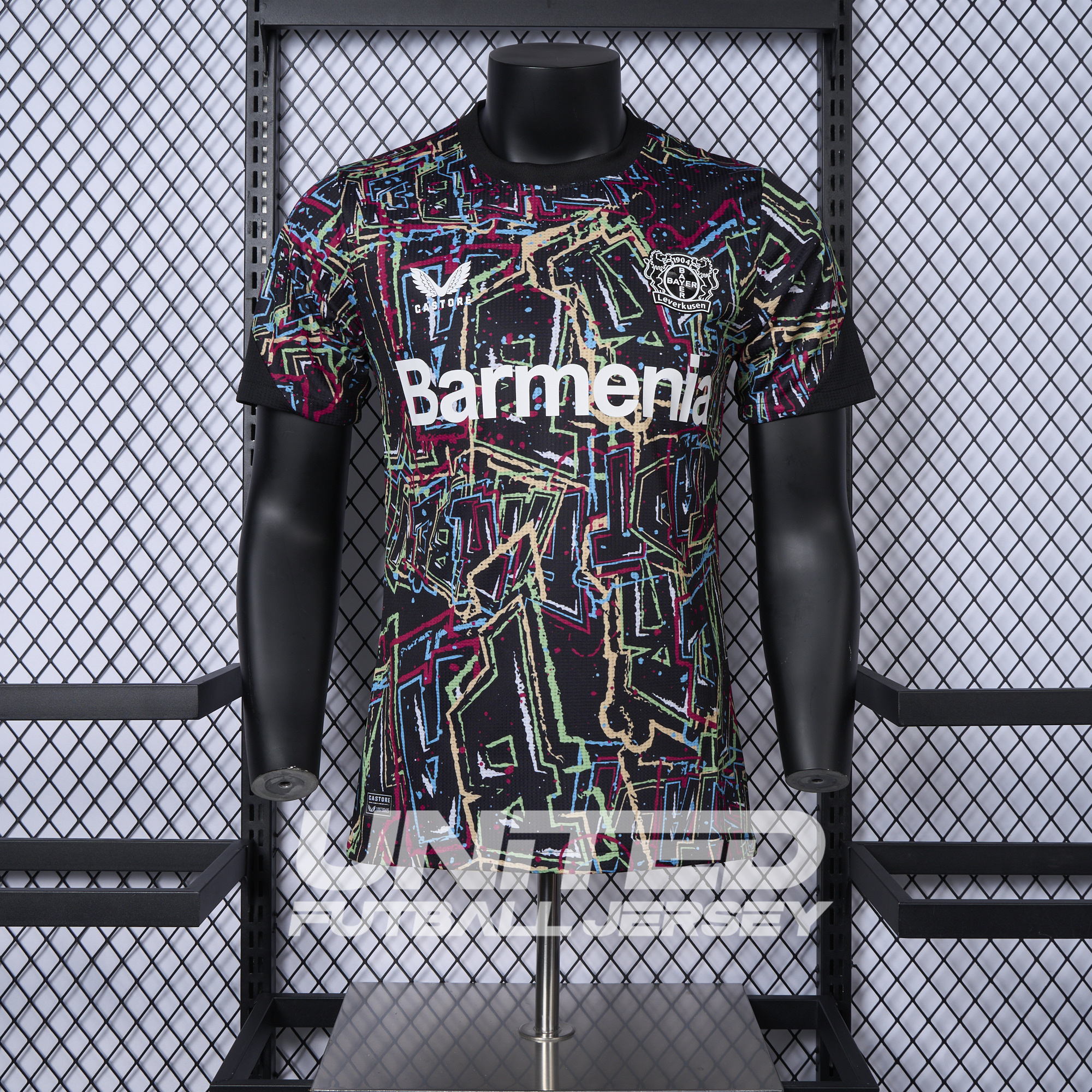 foot-Bayer 04 Leverkusen 24-25 Black Graffiti Special Edition Jersey - Player Version