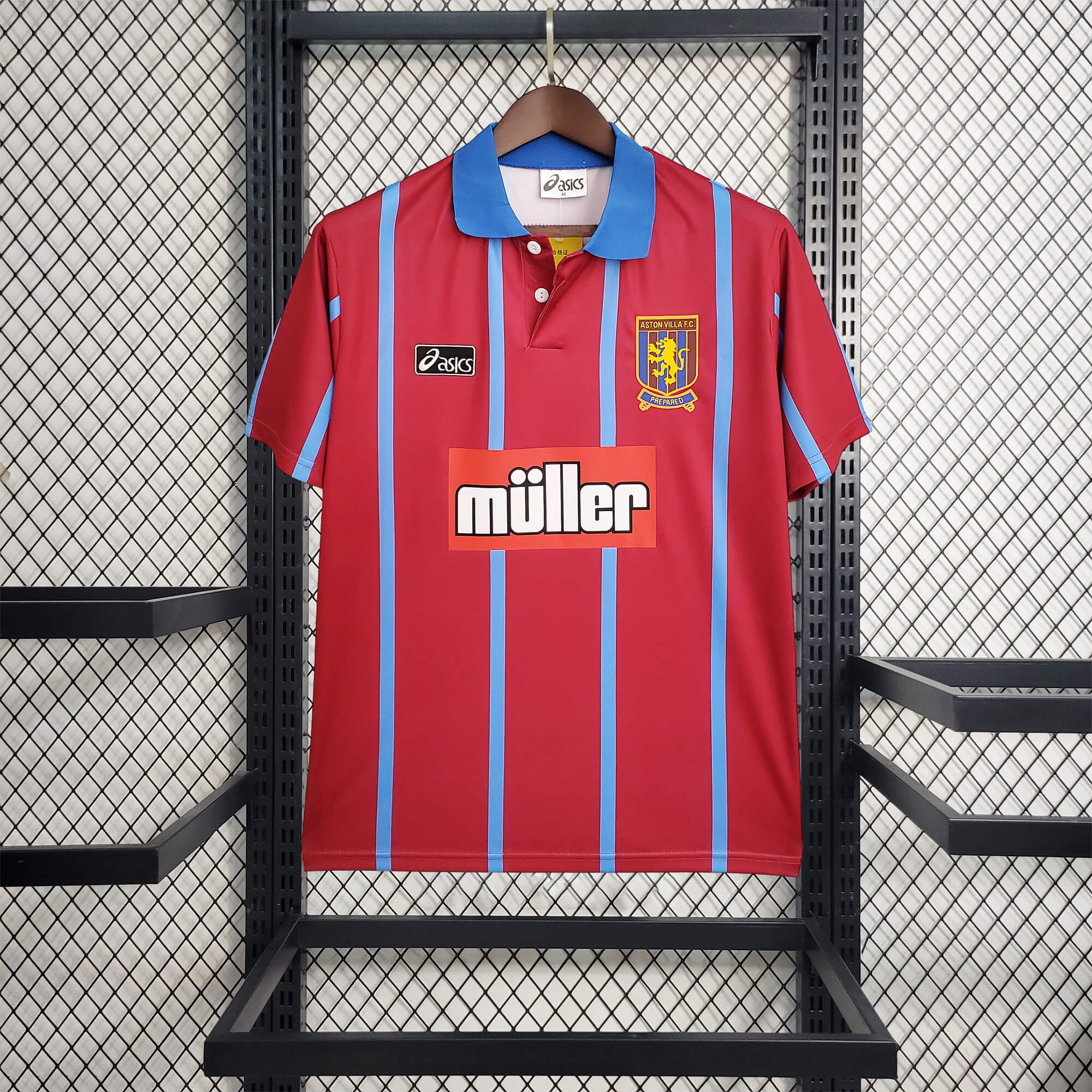 JerseysGala.com | Retro Aston Villa 1993-95 Home Stadium Jersey -Customize Name, Number and Patch | Worldwide Shipping