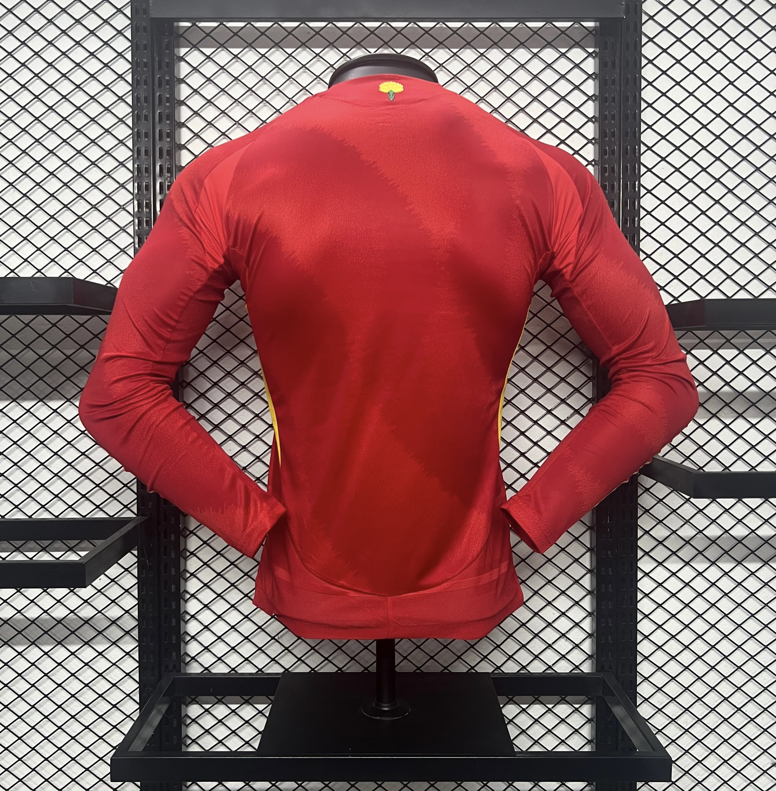 SIUjerseys-Spain 2024 Home Stadium Long Sleeve Jersey - Player Version