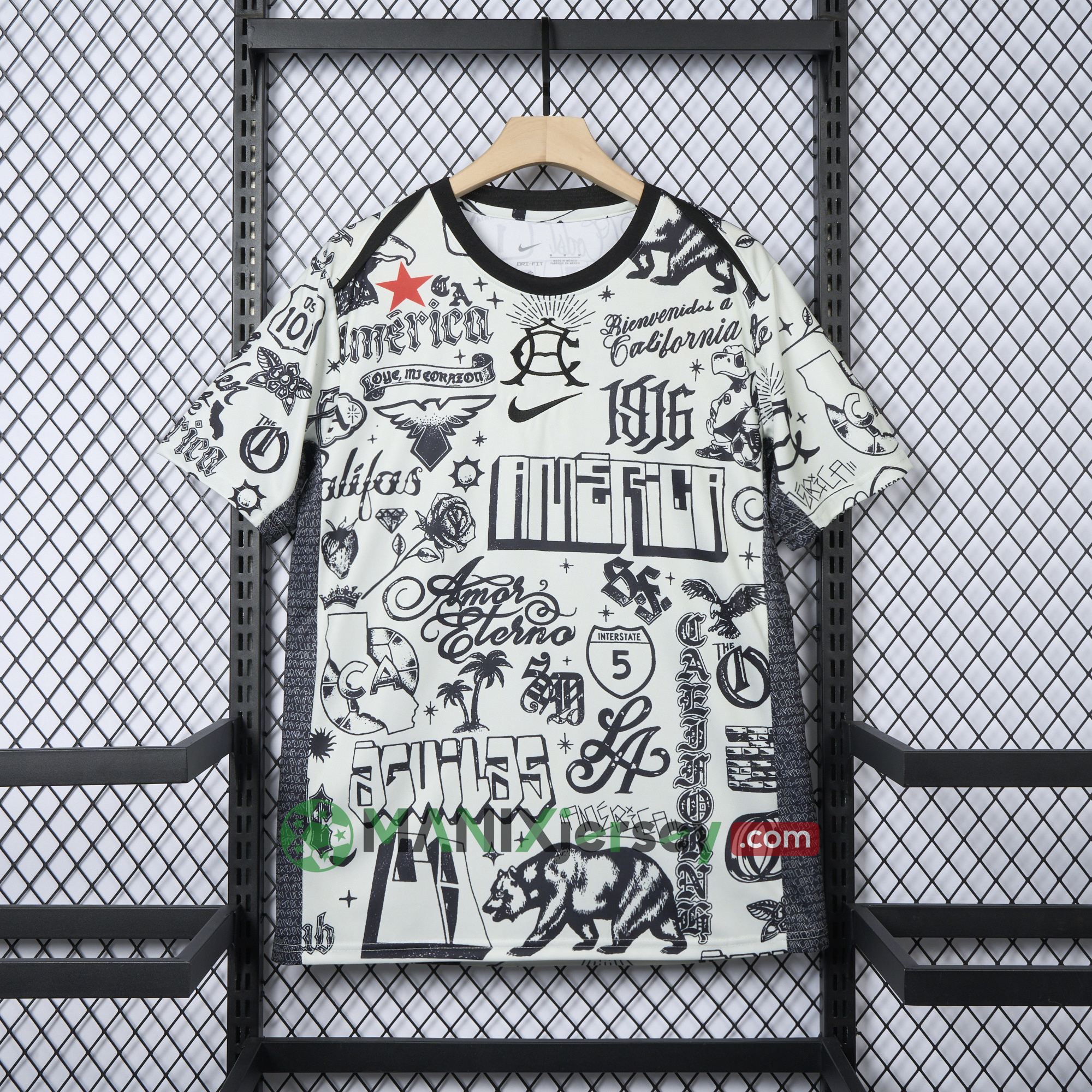 ManixJersey.com | Club América 24-25 Pre-match 2 White Training Jersey - Fans Version -Customize Name, Number and Patch | Worldwide Shipping