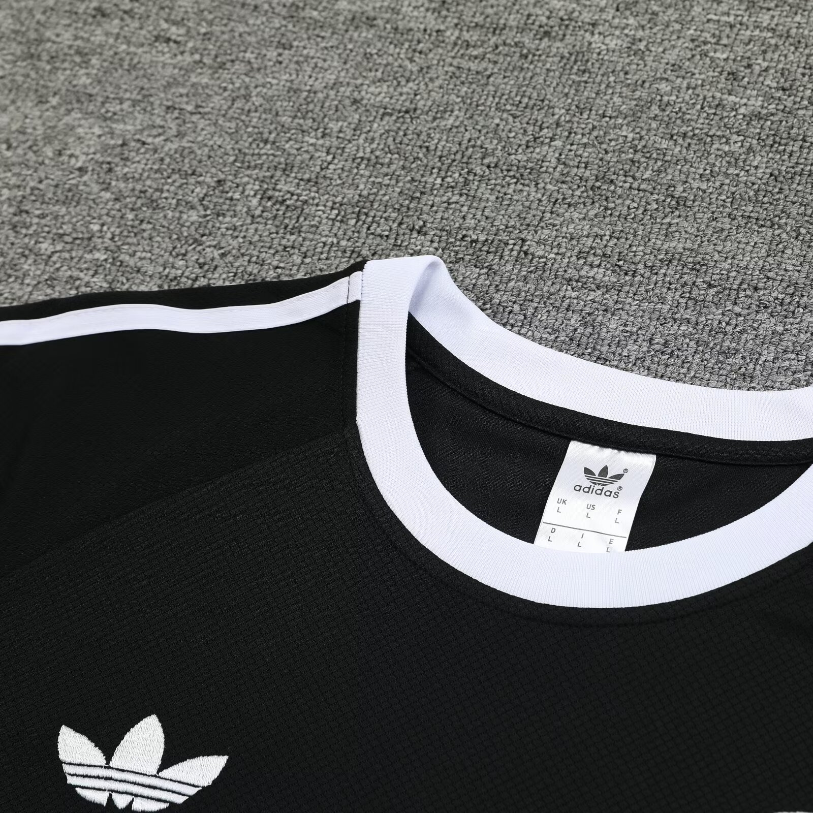 unitedfutballjersey-Germany 2024 Originals 3-Stripes Short-Sleeve Training Set - Black