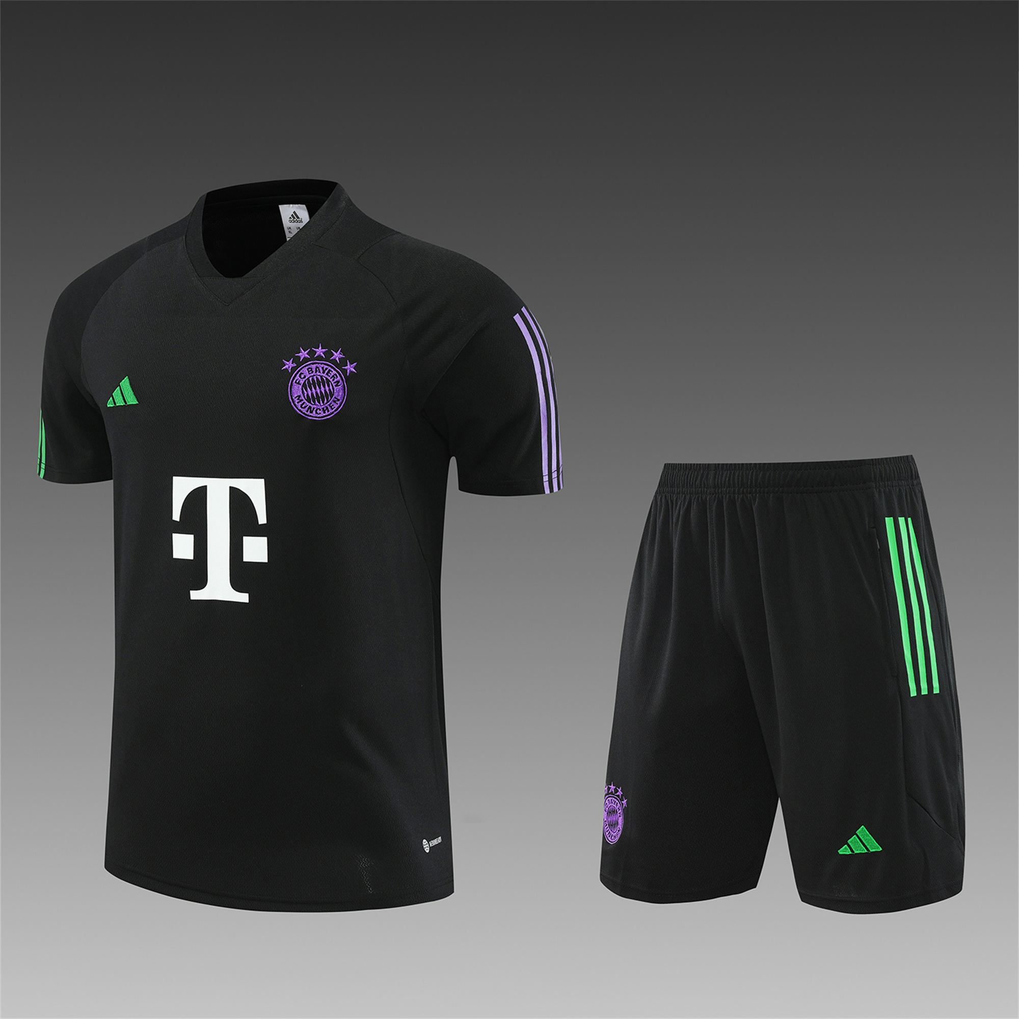 Bayern Munich 23-24 Short-Sleeve Training Set - Black:football jersey mysite: unitedjerseyfootball 邓江浪:football