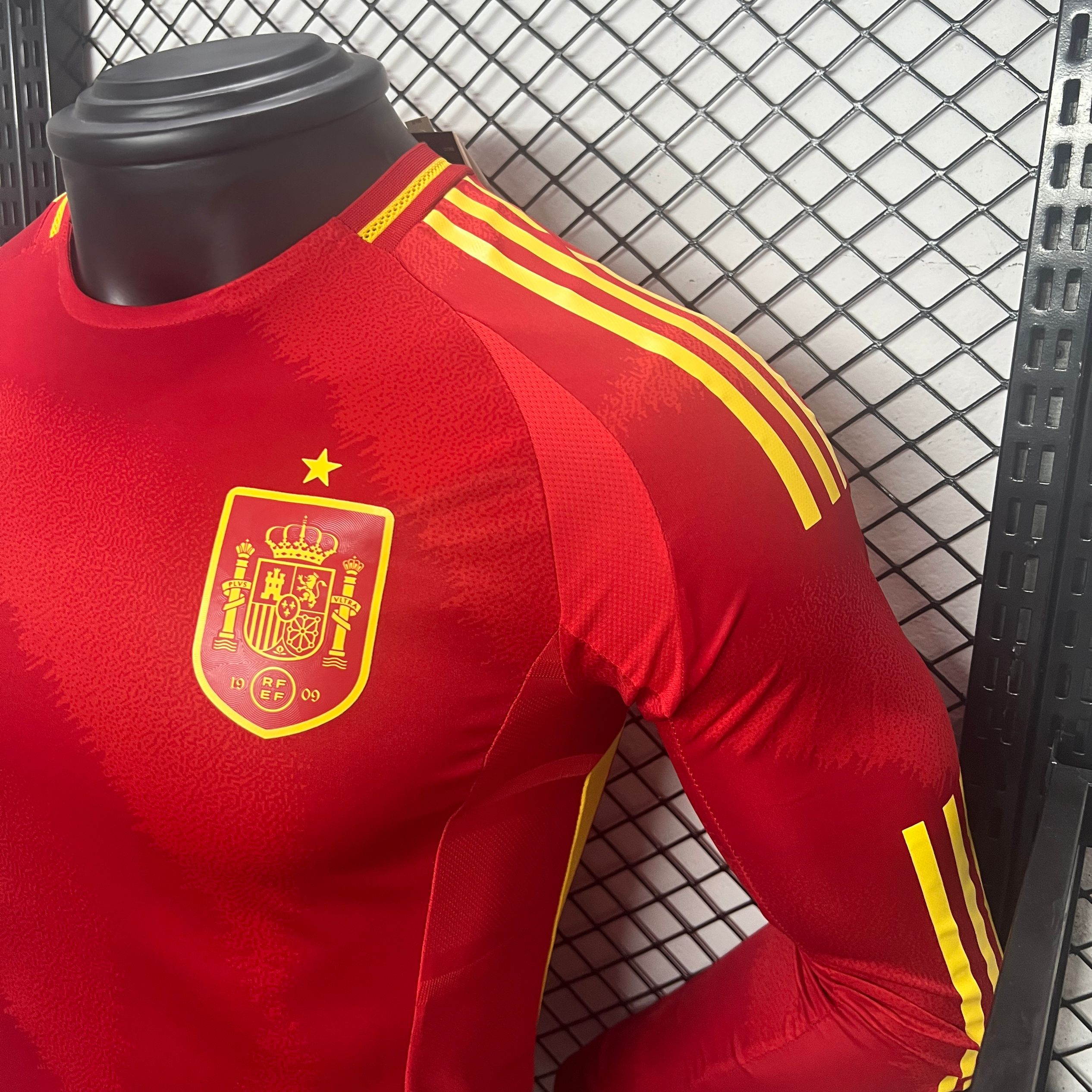 SIUjerseys-Spain 2024 Home Stadium Long Sleeve Jersey - Player Version