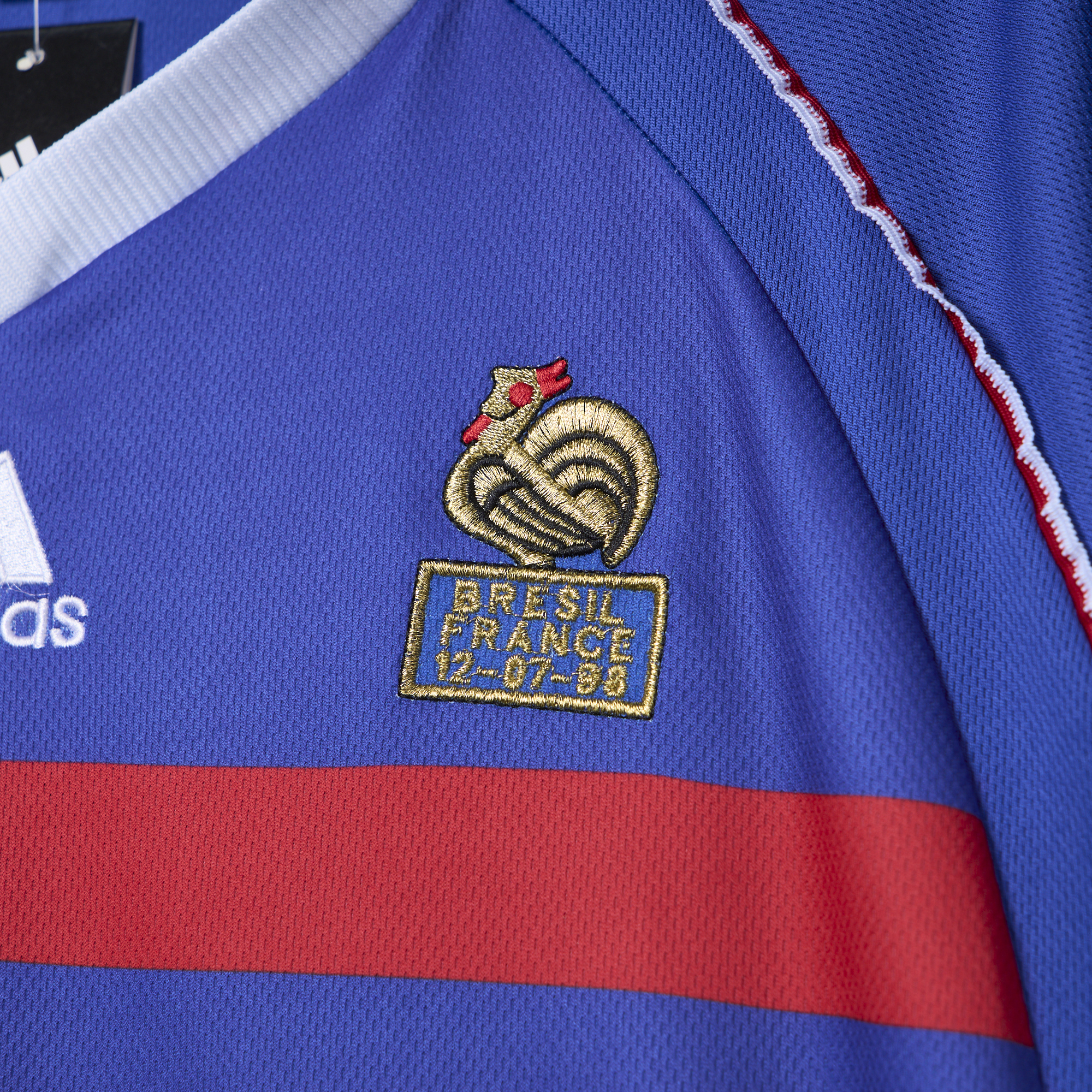 unitedfutballjersey-Retro France 1998 Home Stadium Jersey (with 1998 World Cup mark on right chest)