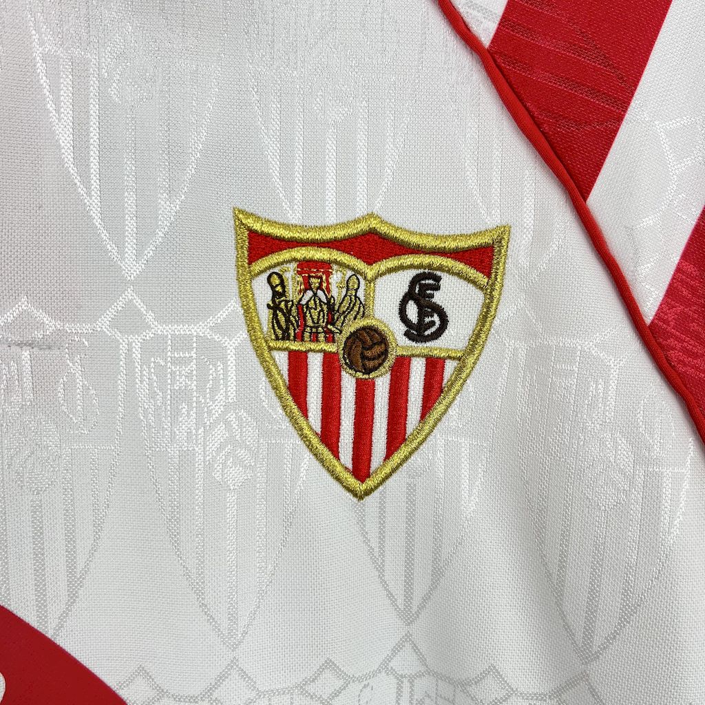 ManixJersey.com | Retro Sevilla FC 1992-93 Home Jersey with Chest Sponsor -Customize Name, Number and Patch | Worldwide Shipping