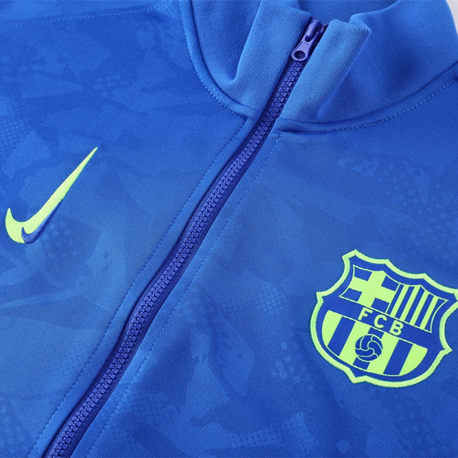 ManixJersey.com | Barcelona 24-25 Jacket Training Tracksuit - Blue Top and Black Pants -Customize Name, Number and Patch | Worldwide Shipping