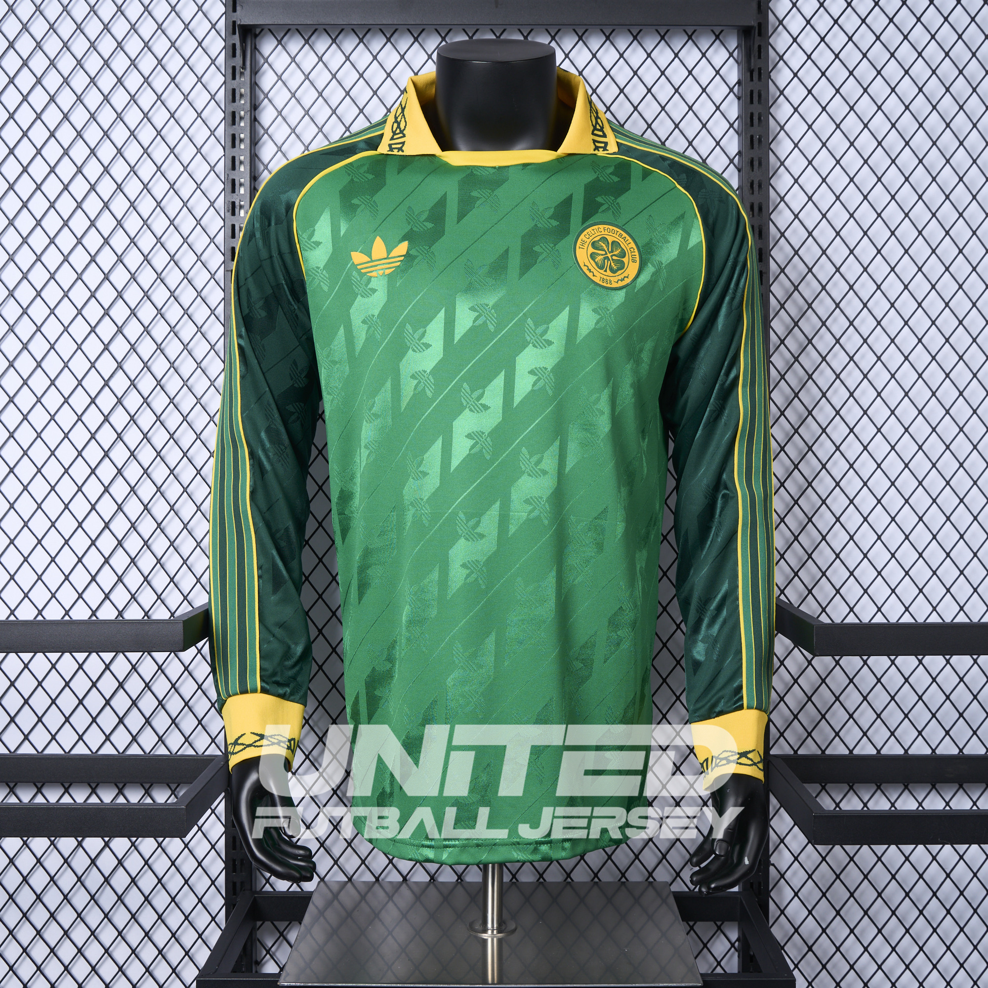 unitedfutballjersey-Celtic 24-25 Originals LFSTLR Long Sleeve Green Jersey - Player Version