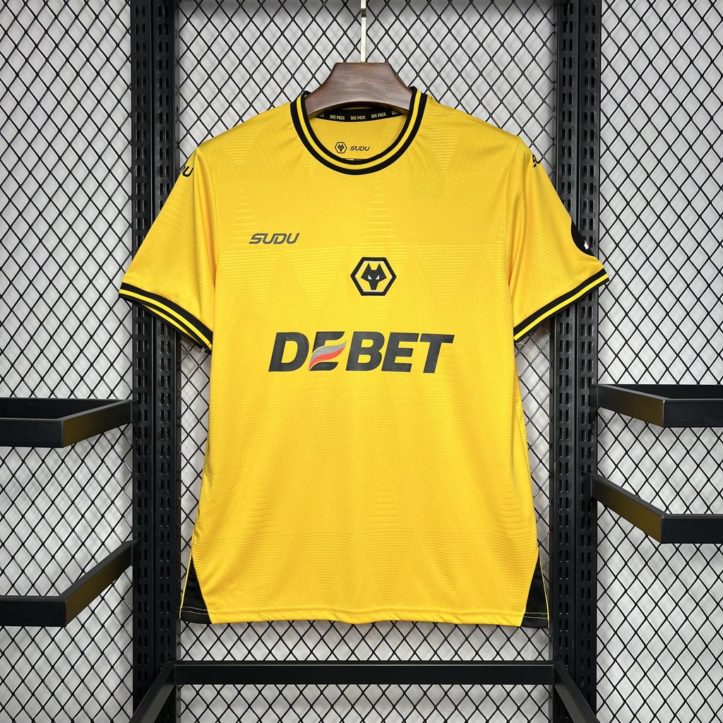 ManixJersey.com | Wolverhampton Wanderers Wolves 24-25 Home Jersey - Fans Version -Customize Name, Number and Patch | Worldwide Shipping