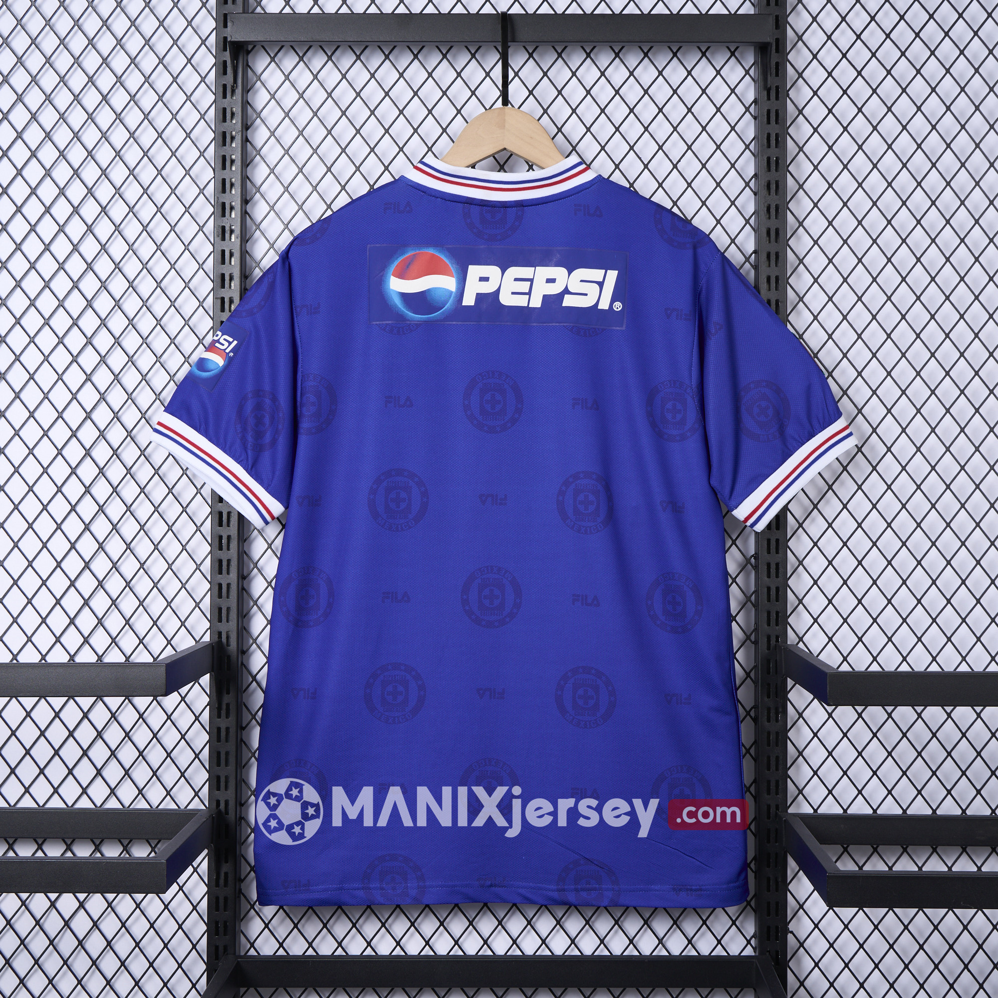 ManixJersey.com | Retro Cruz Azul 1998-99 Home Stadium Jersey - Fans Version -Customize Name, Number and Patch | Worldwide Shipping