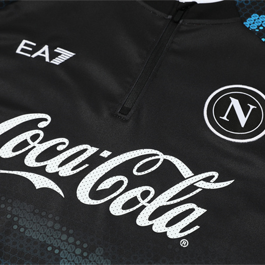 SIUjerseys-Napoli 24-25 Long Sleeve Training Set - Black Blue