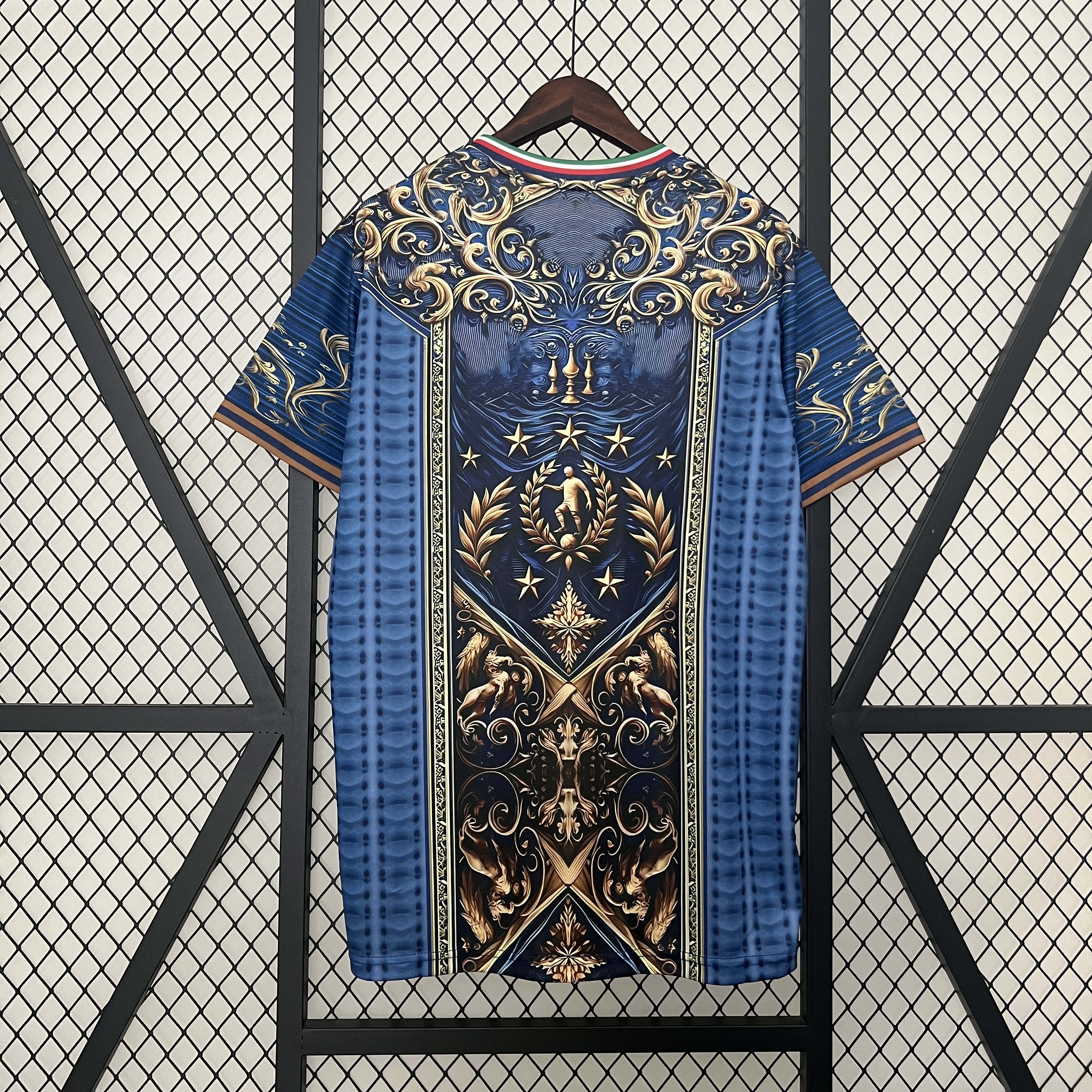 SIUjerseys-Italy 2024 Blue Mural Special Edition Jersey - Fans Version