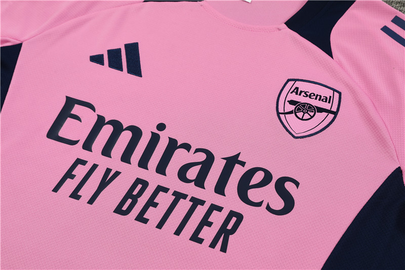 ManixJersey.com | Arsenal 24-25 Short-Sleeve Training Kids Kit - Pink -Customize Name, Number and Patch | Worldwide Shipping