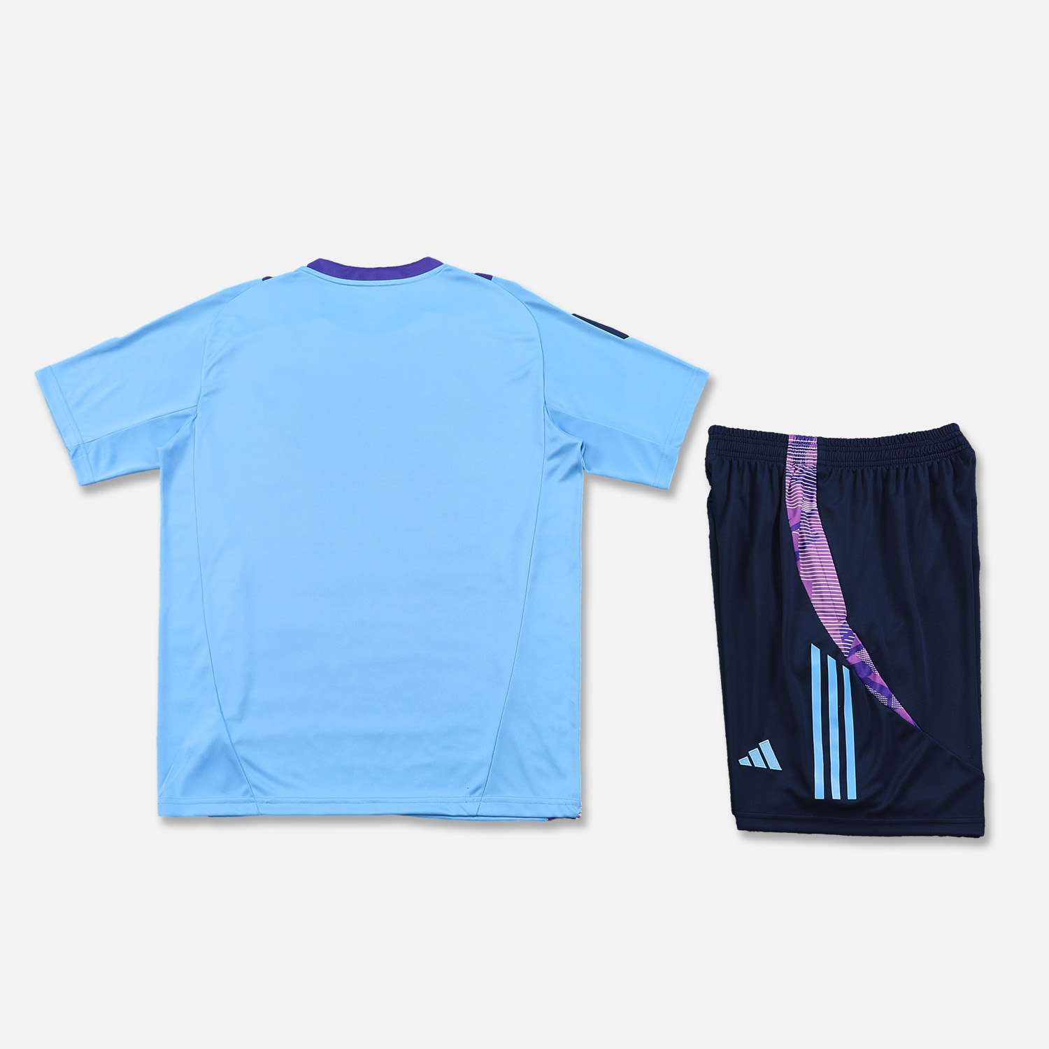 SIUjerseys-Argentina 24-25 Short-Sleeve Training Set - Blue Top & Deep Blue Shorts