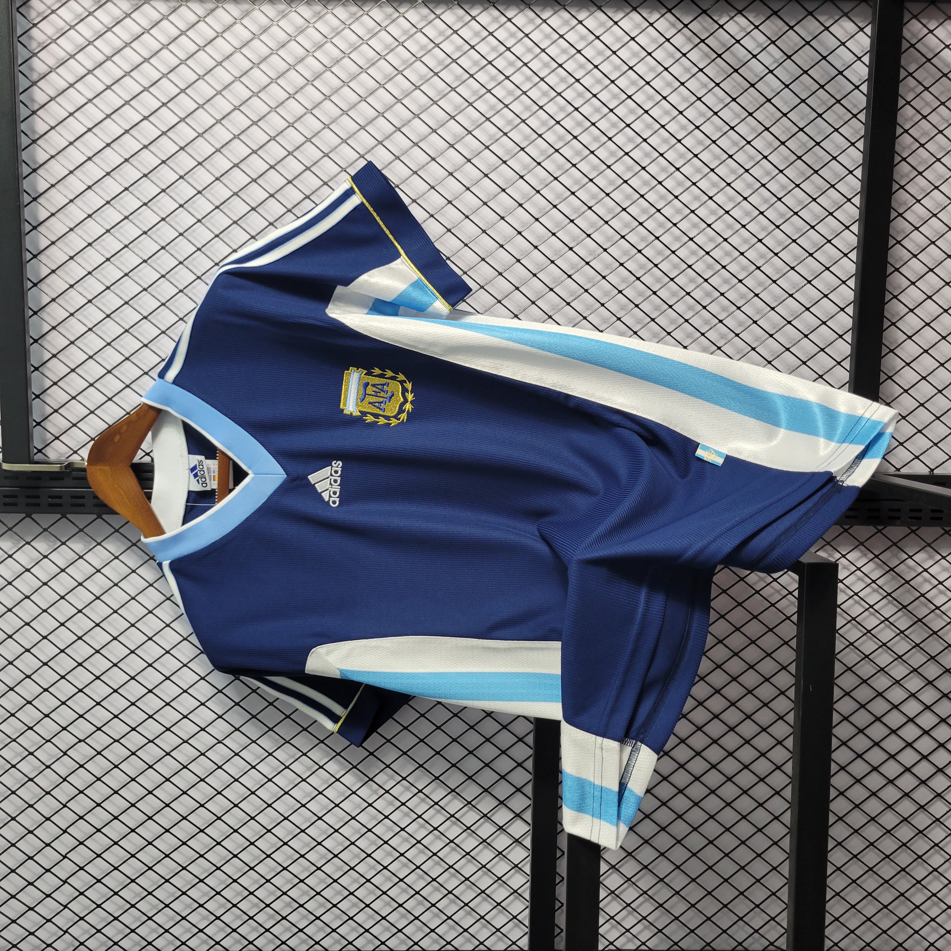 ManixJersey.com | Retro Argentina 1998 Away Stadium Jersey -Customize Name, Number and Patch | Worldwide Shipping