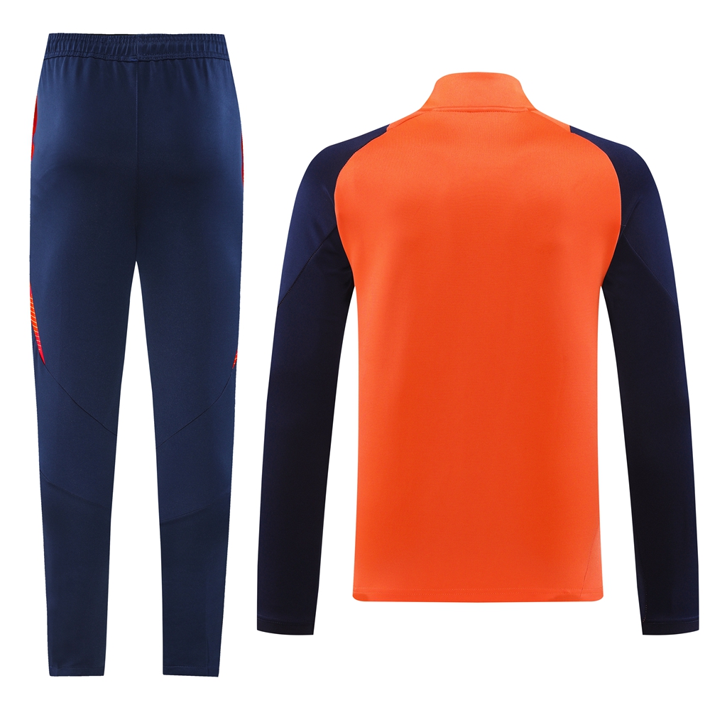 ManixJersey.com | Manchester United 24-25 Jacket Training Tracksuit - Orange -Customize Name, Number and Patch | Worldwide Shipping