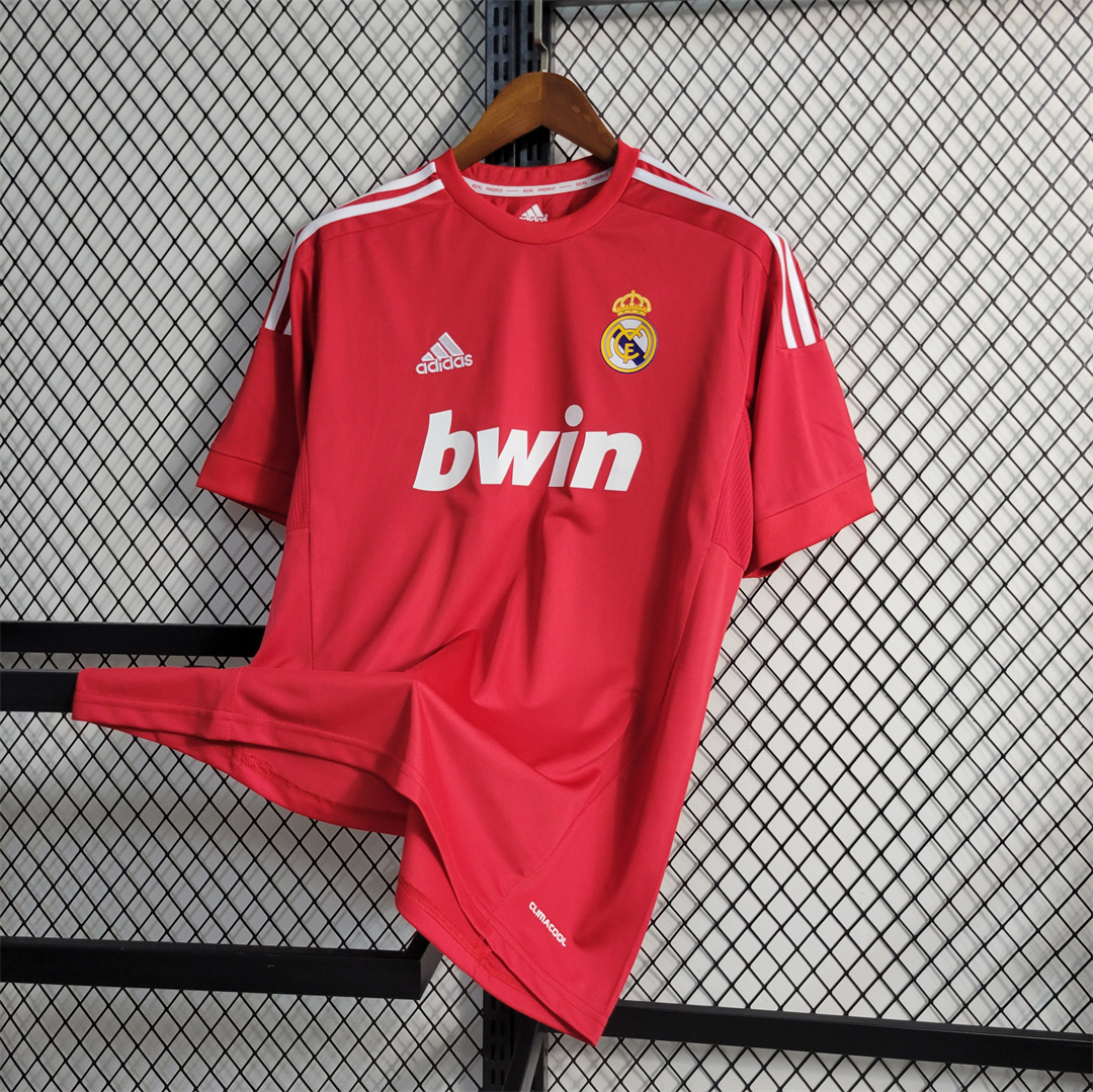 JerseysGala.com | Real Madrid Retro 11-12 Third Red Jersey -Customize Name, Number and Patch | Worldwide Shipping