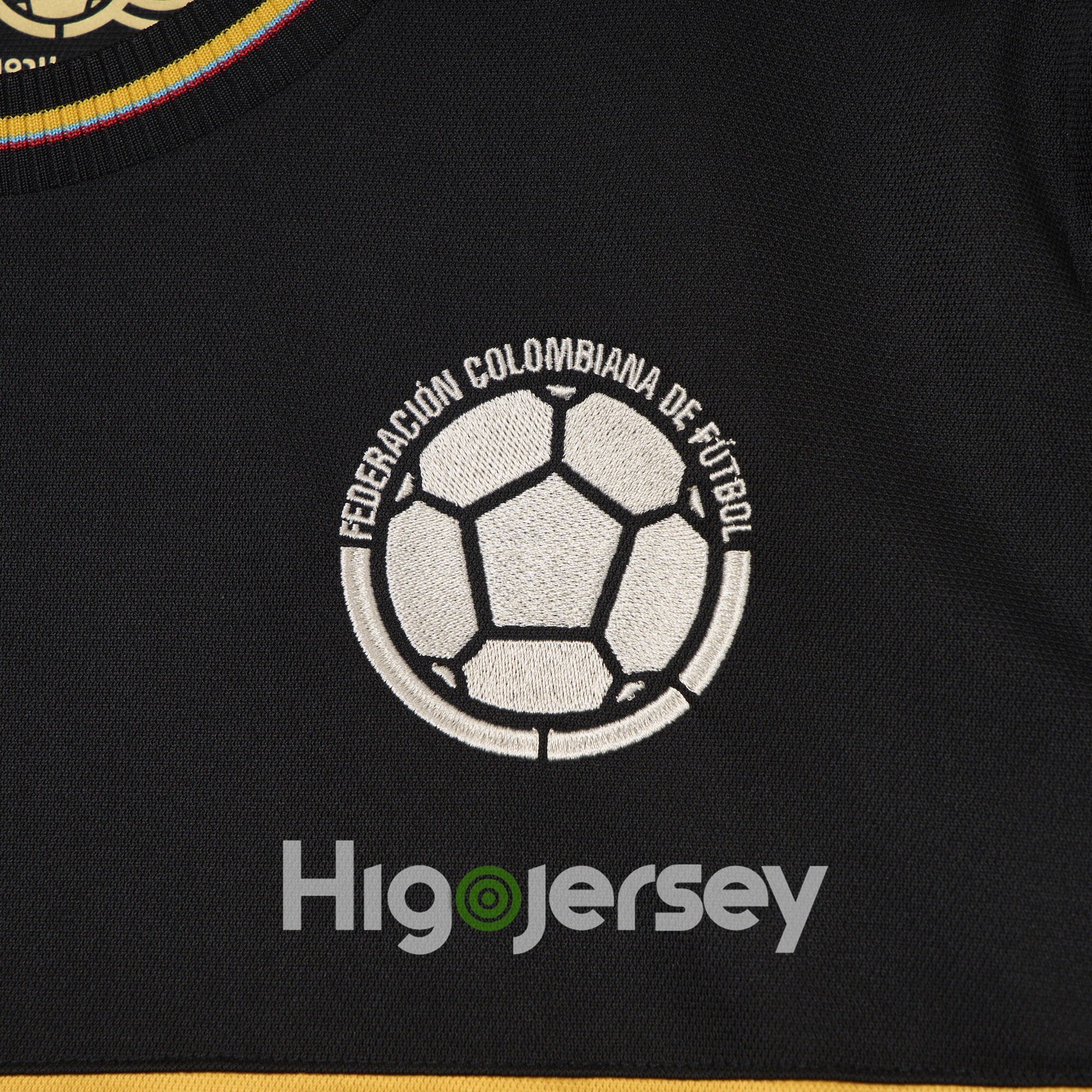 Higojerseys-Colombia 2024 100th Anniversary Black Jersey - Fans Version