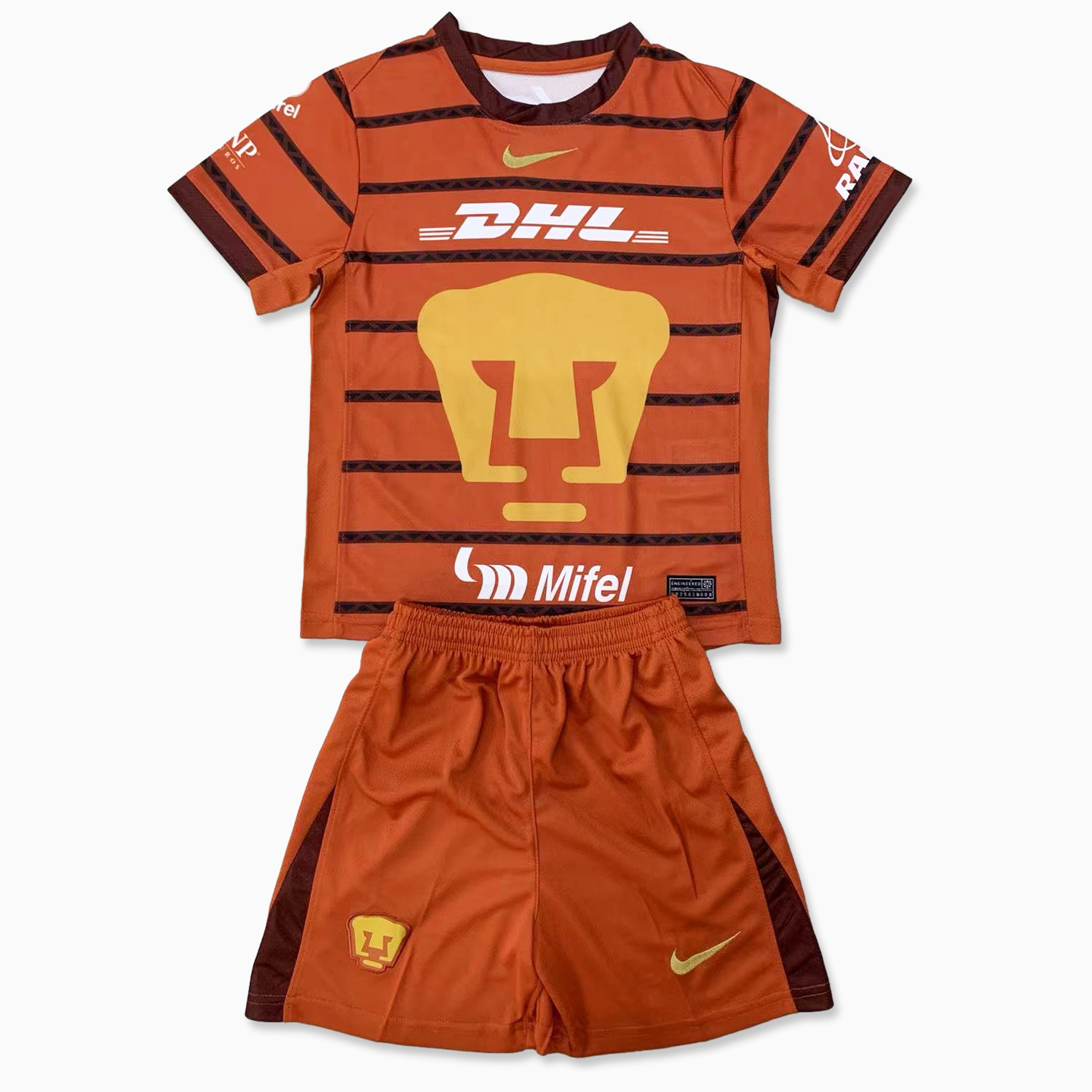 ManixJersey.com | Pumas UNAM 24-25 Orange Goalkeeper Kids Kit -Customize Name, Number and Patch | Worldwide Shipping