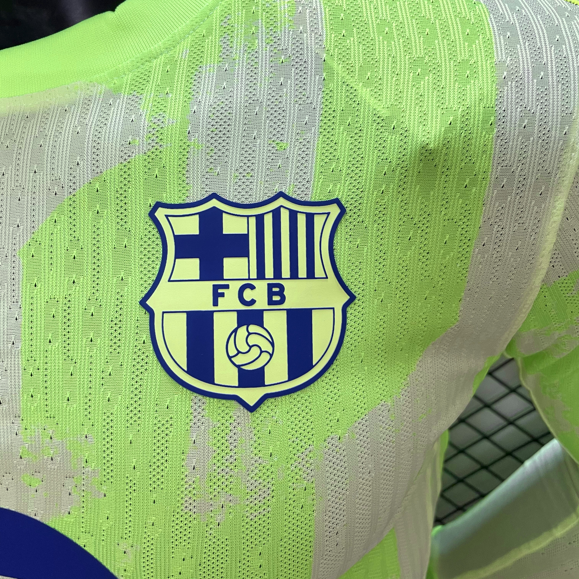JerseysGala.com | Barcelona 24-25 Third Long Sleeve Jersey with Big Logo - Player Version -Customize Name, Number and Patch | Worldwide Shipping