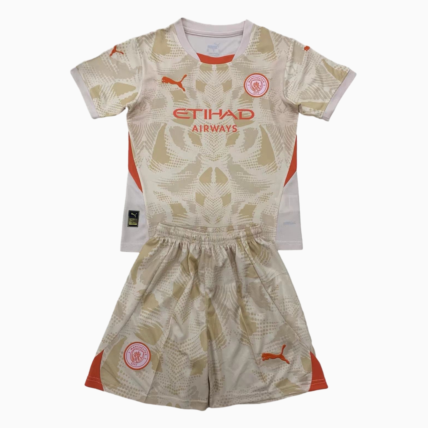 ManixJersey.com | Manchester City 24-25 Mud Yellow Goalkeeper Kids Kit -Customize Name, Number and Patch | Worldwide Shipping
