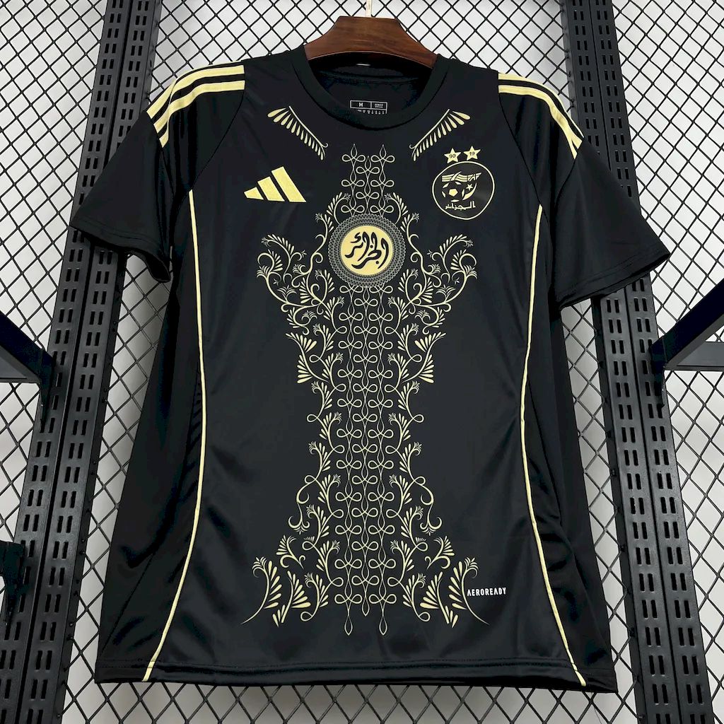 ManixJersey.com | Algeria 2024-25 Black Gold Supporter Jersey - Fans Version -Customize Name, Number and Patch | Worldwide Shipping