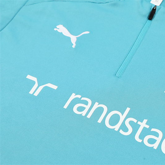 JerseysGala.com | Marseille 24-25 Long Sleeve Training Set - Lake Blue -Customize Name, Number and Patch | Worldwide Shipping