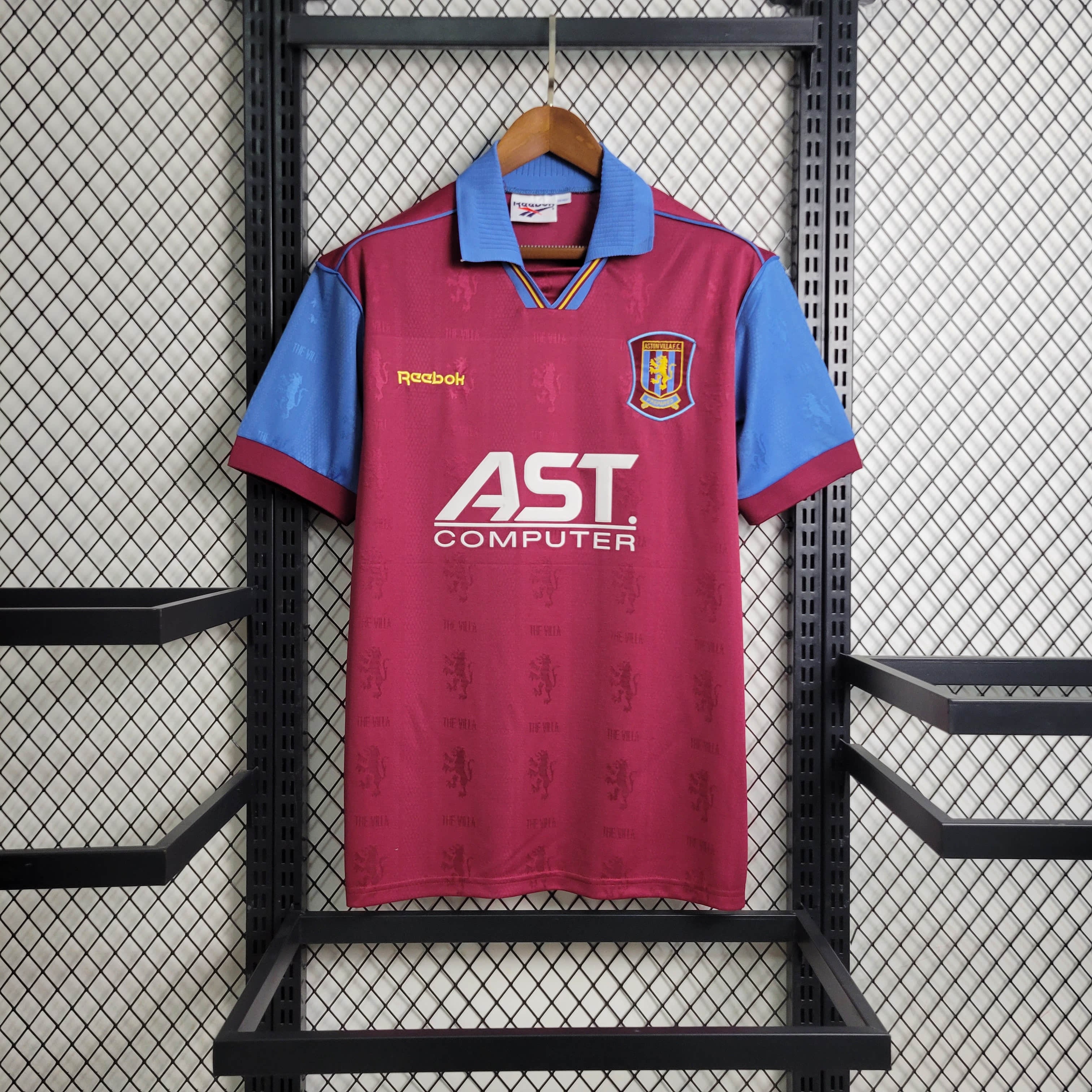 JerseysGala.com | Retro Aston Villa 1995-97 Home Stadium Jersey -Customize Name, Number and Patch | Worldwide Shipping