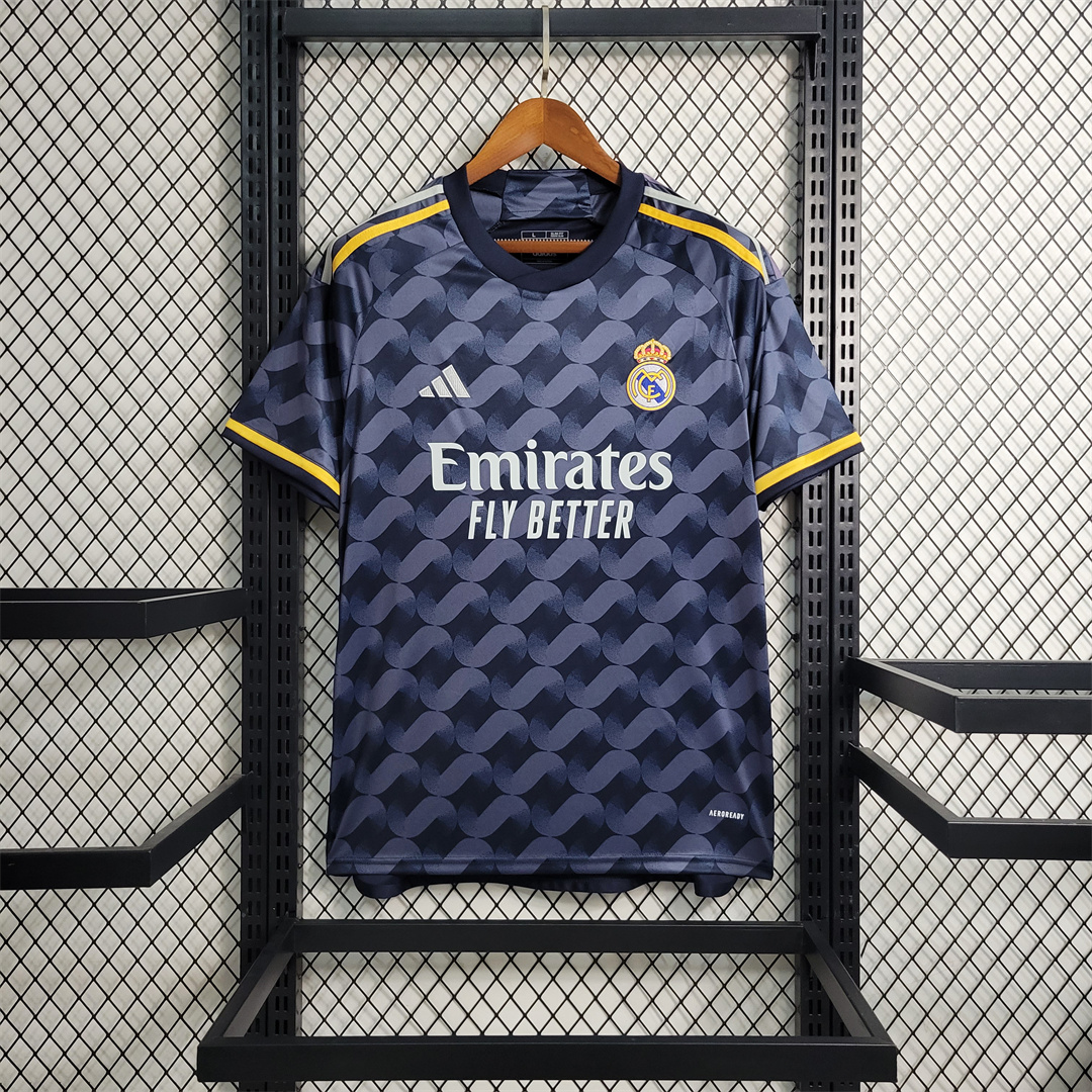 ManixJersey.com | Real Madrid 23/24 Away Blue Jersey - Fans Version -Customize Name, Number and Patch | Worldwide Shipping