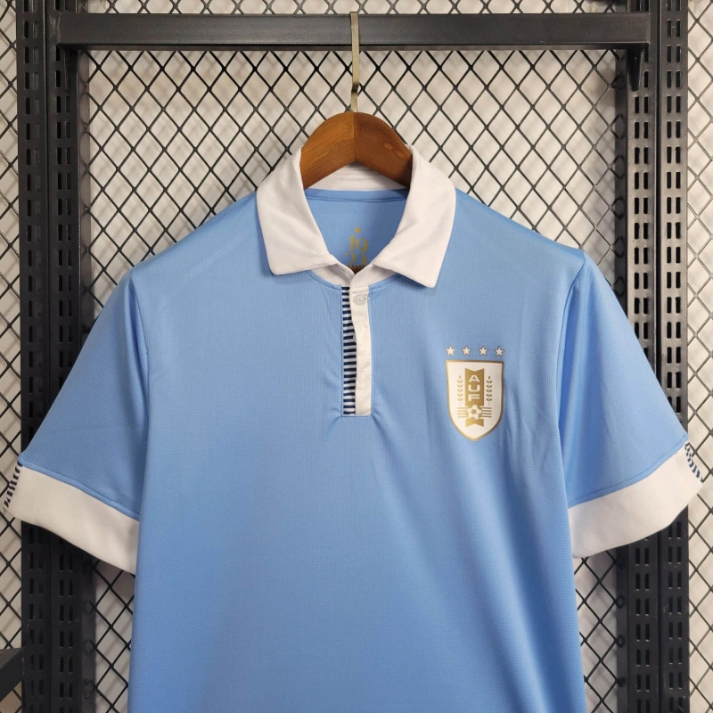 ManixJersey.com | Uruguay 2024 Home Stadium Jersey - Fans Version -Customize Name, Number and Patch | Worldwide Shipping