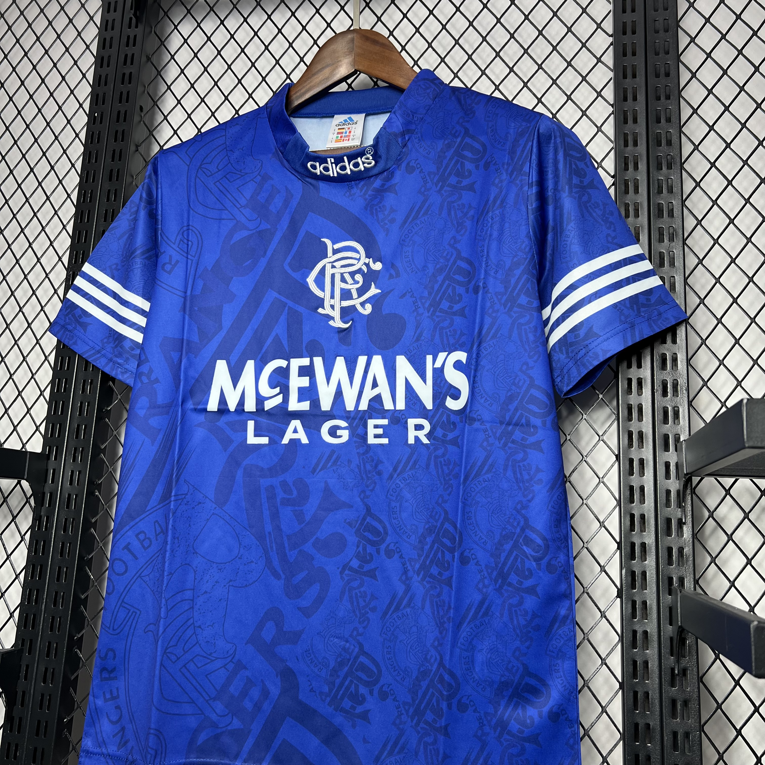 ManixJersey.com | Retro Glasgow Rangers 1994-96 Home Stadium Jersey -Customize Name, Number and Patch | Worldwide Shipping