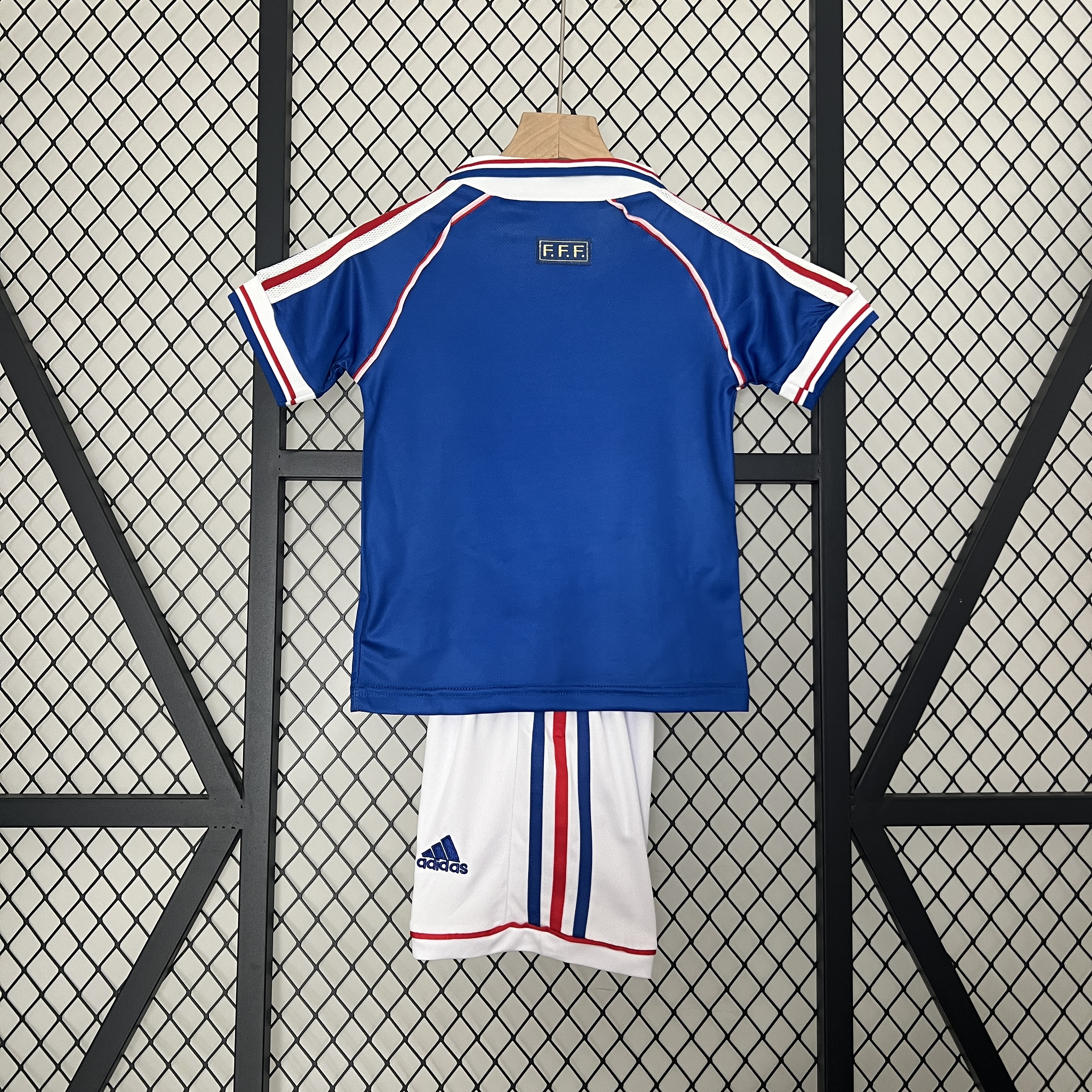 Funinjersey-Retro France 1998 Home Stadium Kids Kit