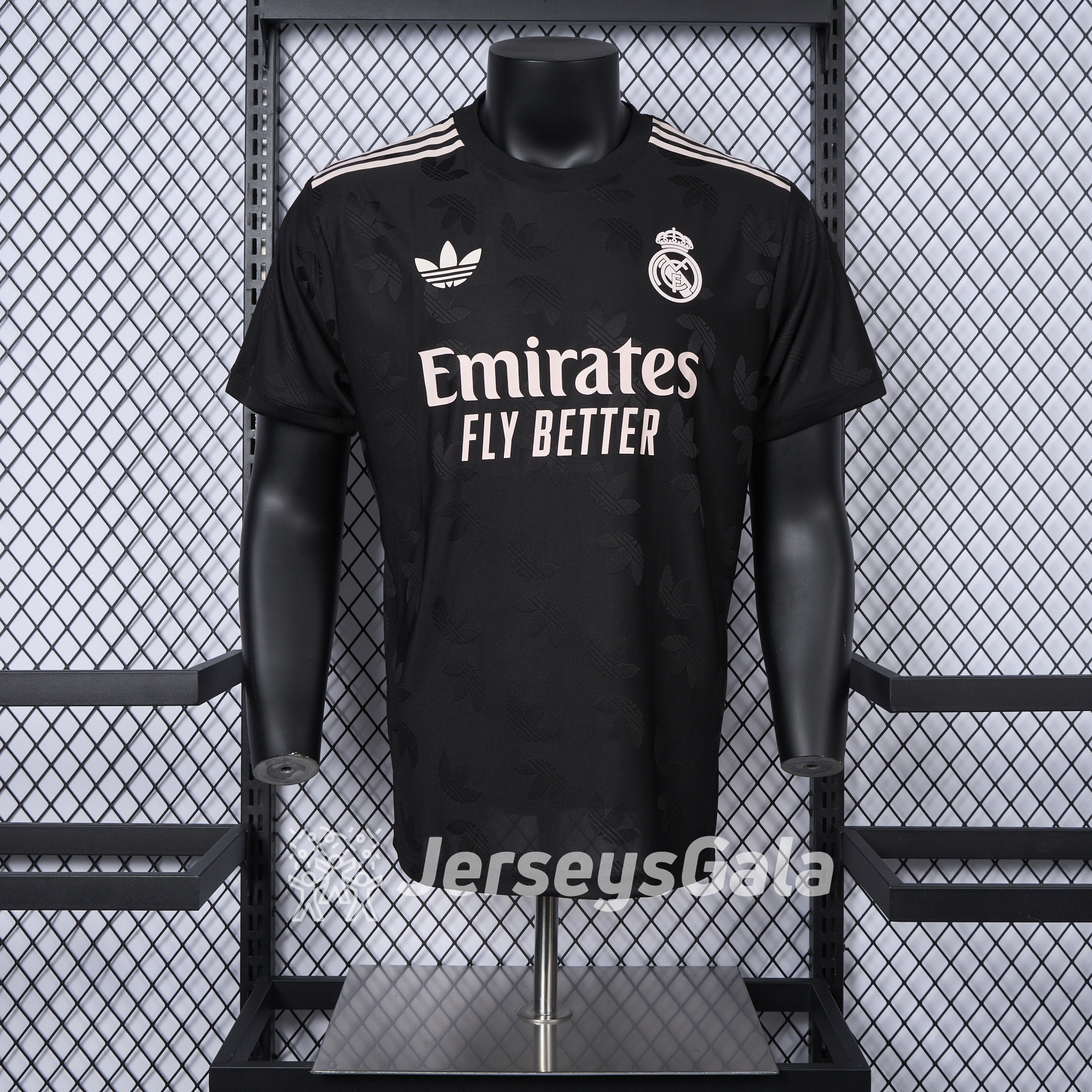 JerseysGala.com | Real Madrid 24-25 Trefoil Black Jersey - Player Version -Customize Name, Number and Patch | Worldwide Shipping
