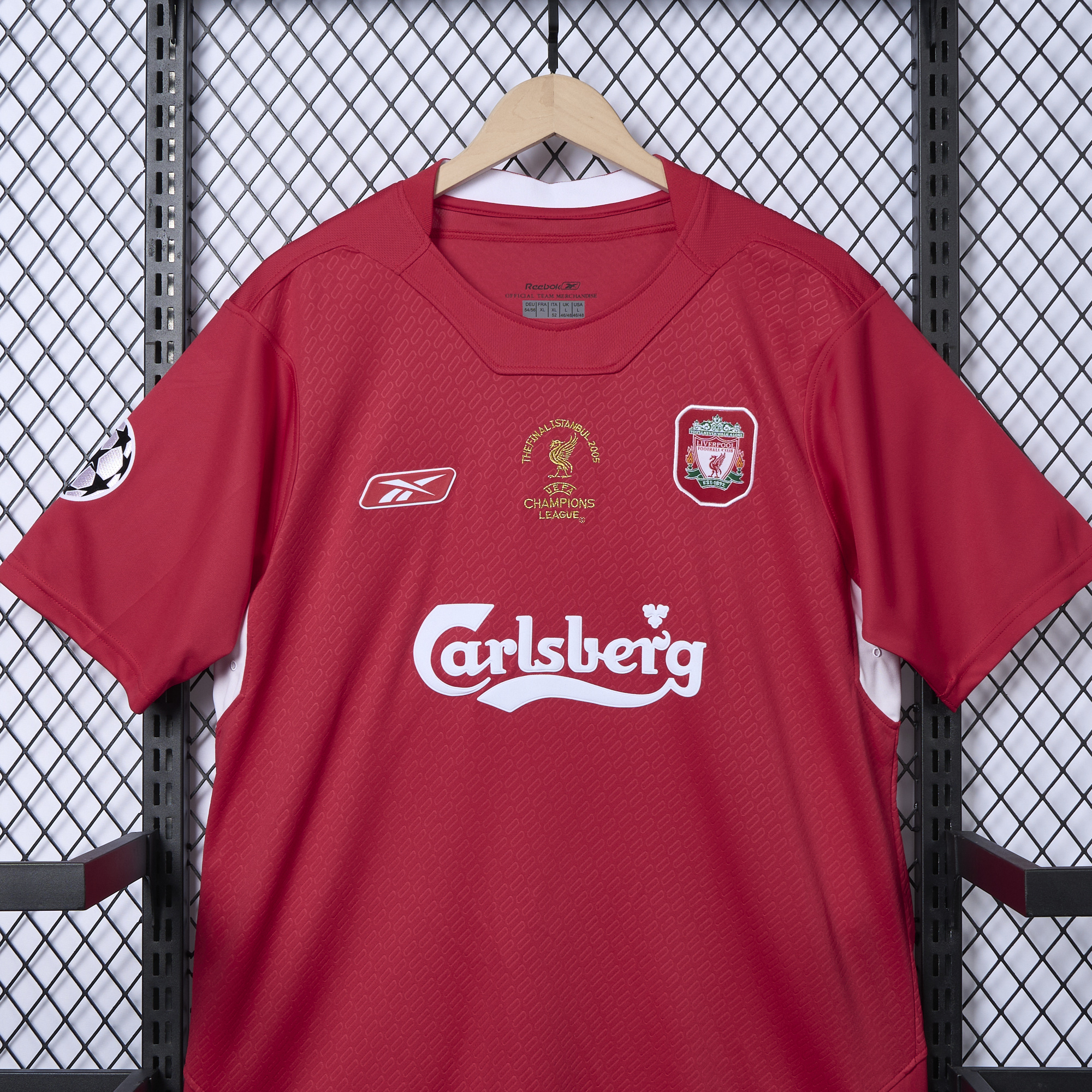 SIUjerseys-Retro Liver.pool 2005 Home Stadium Jersey - with UEFA Champions League Final Patch