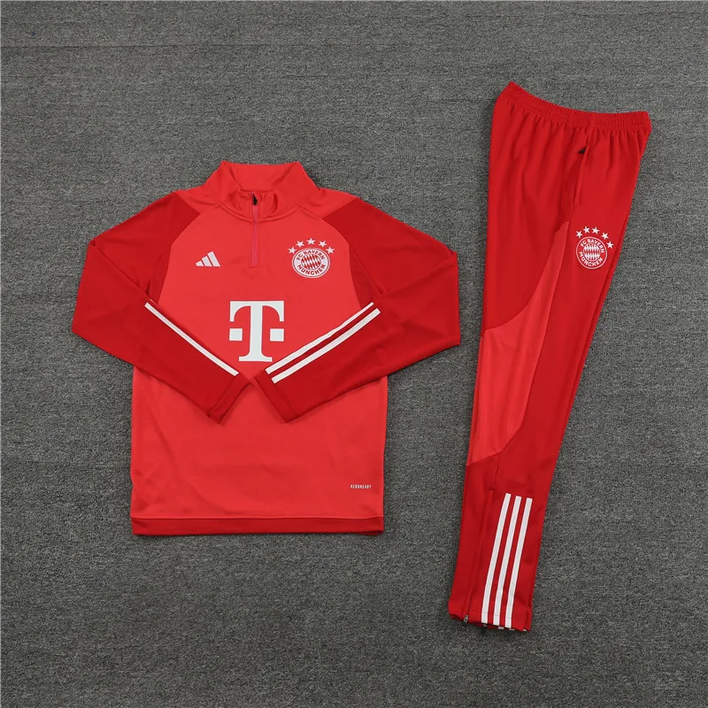 Bayern Munich 23-24 Long Sleeve Training Set - Red:football jersey mysite: unitedjerseyfootball 邓江浪:football