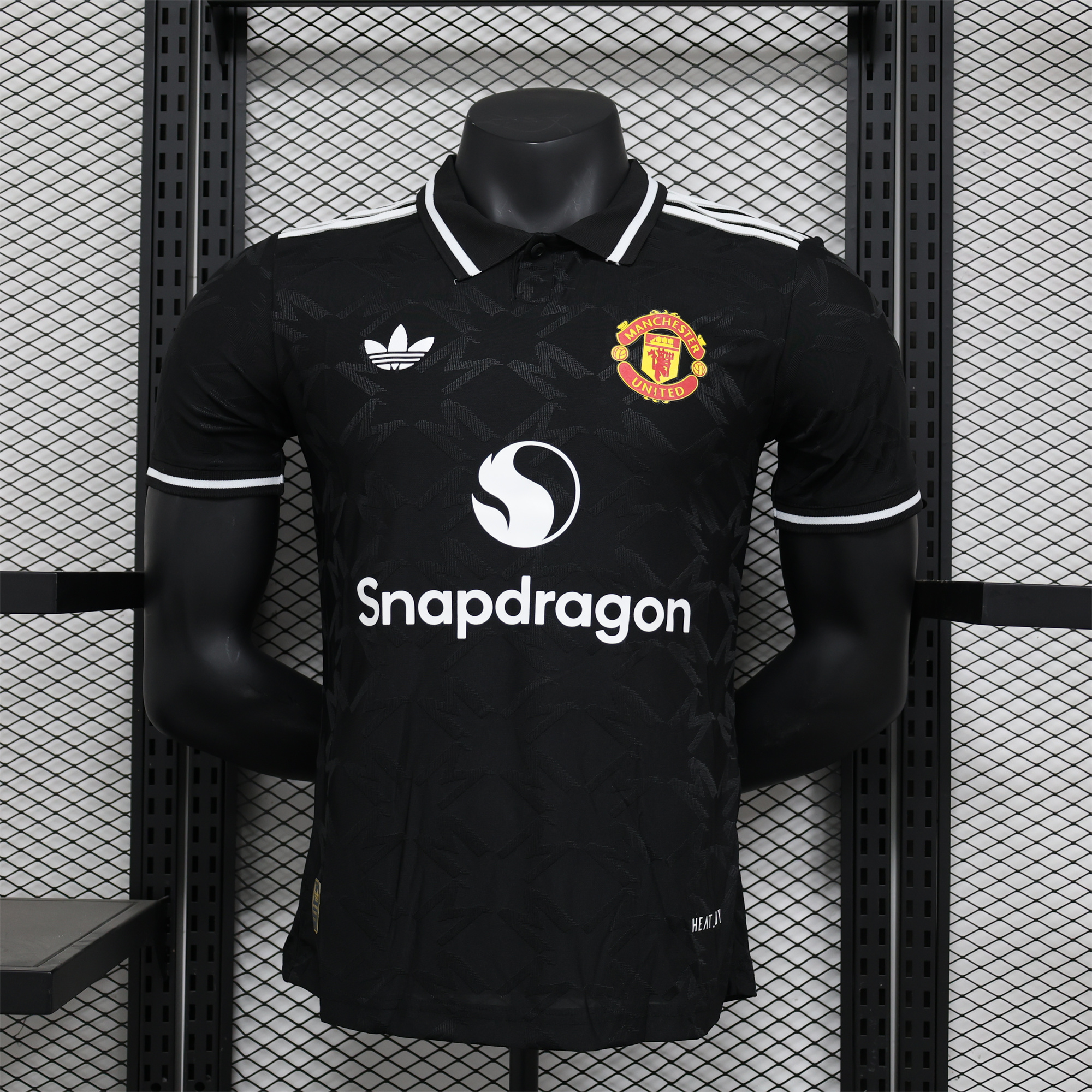 SIUjerseys-Manchester United 24-25 Black Trefoil Vintage Jersey - Player Version